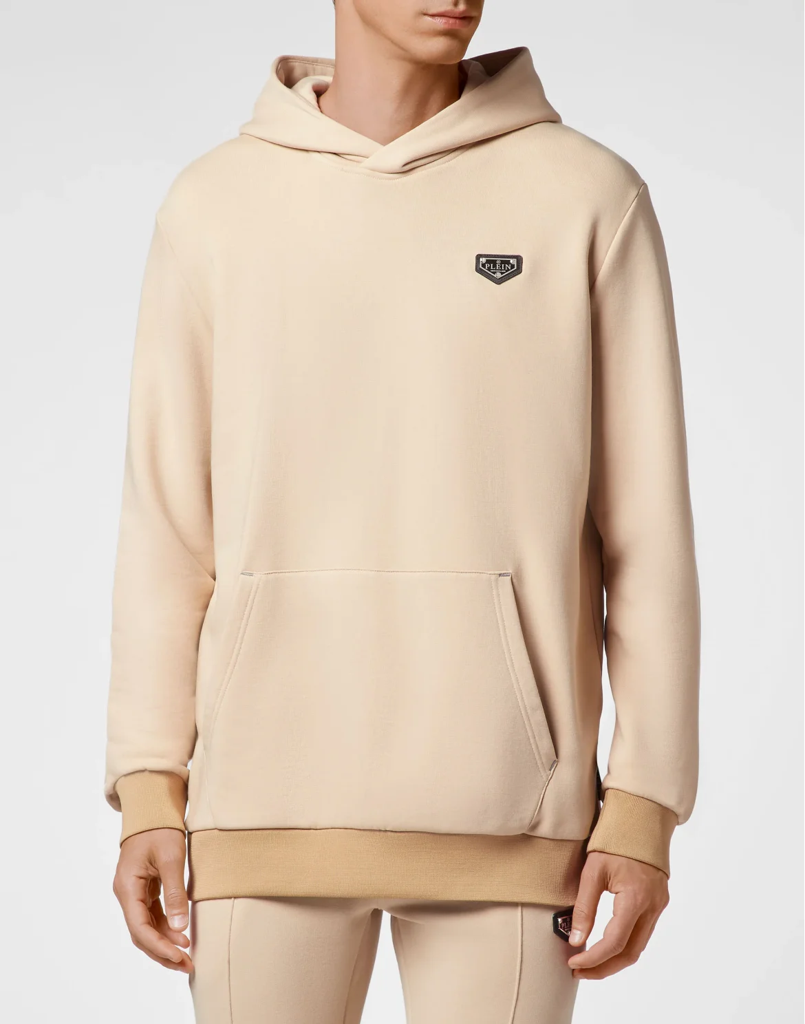 Hoodie sweatshirt Iconic Plein, цвет: Бежевый