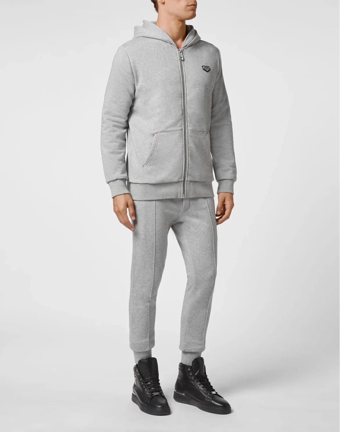 Hoodie Sweatjacket Iconic Plein, цвет: Серый