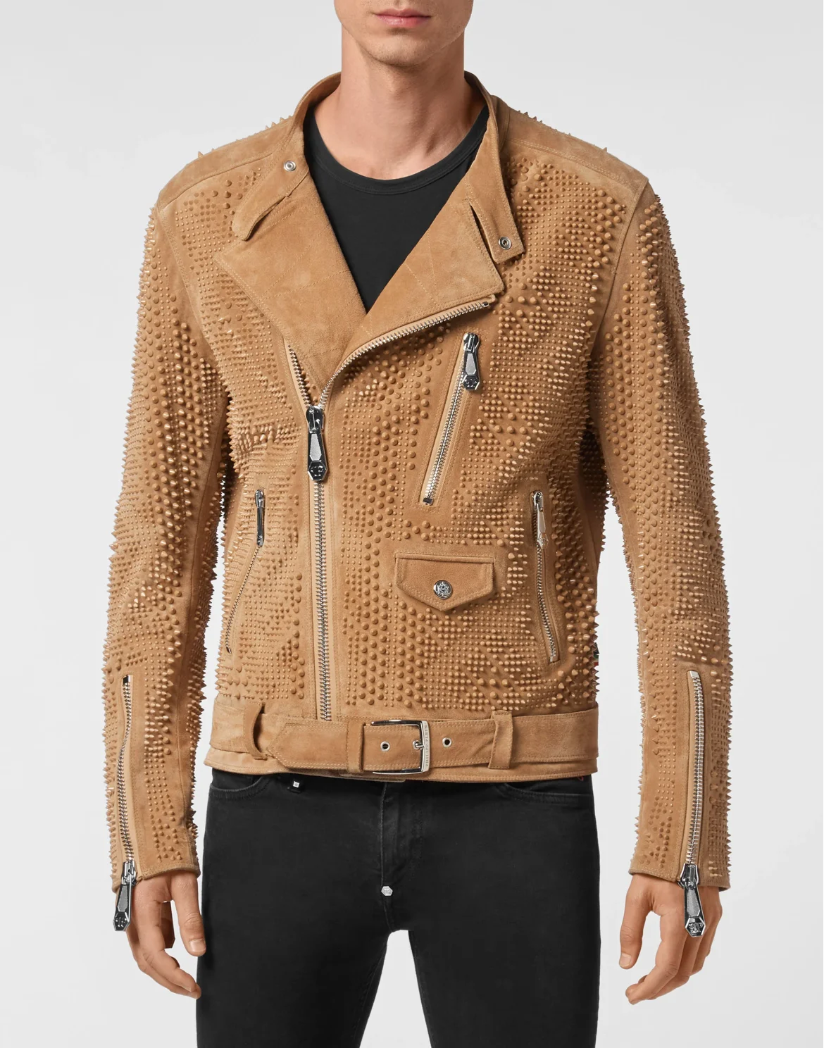 Leather Biker Studs, цвет: Бежевый
