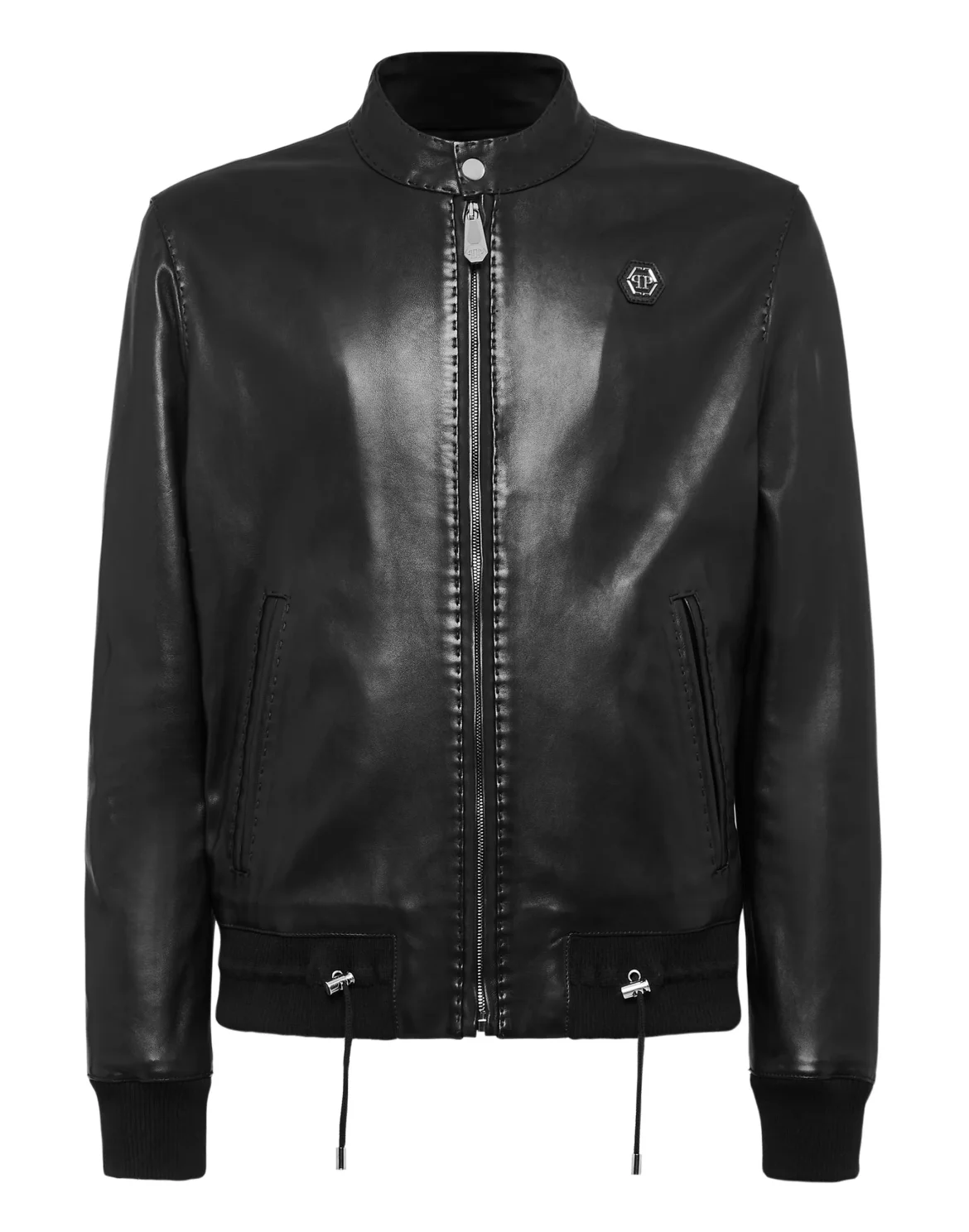 Lambskin hand stitch Bomber  Iconic Plein, цвет: Черный