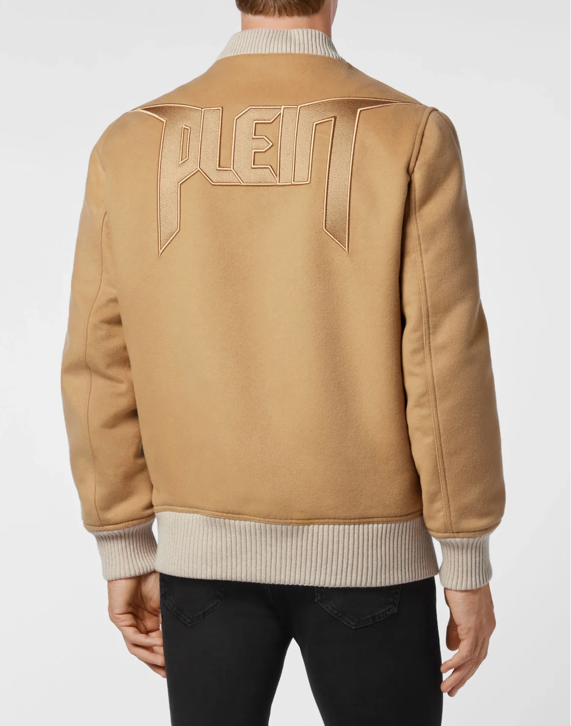 Cashmere 10 Bomber embroidery Iconic Plein, цвет: Бежевый