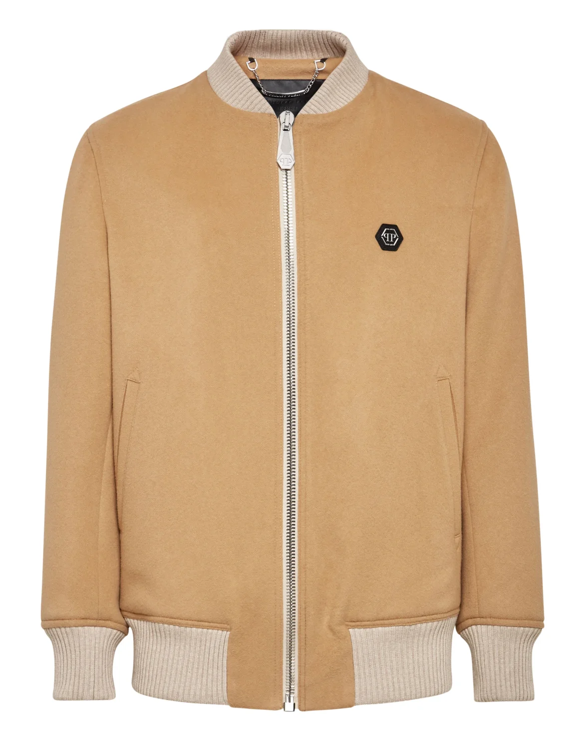 Cashmere 10 Bomber embroidery Iconic Plein, цвет: Бежевый