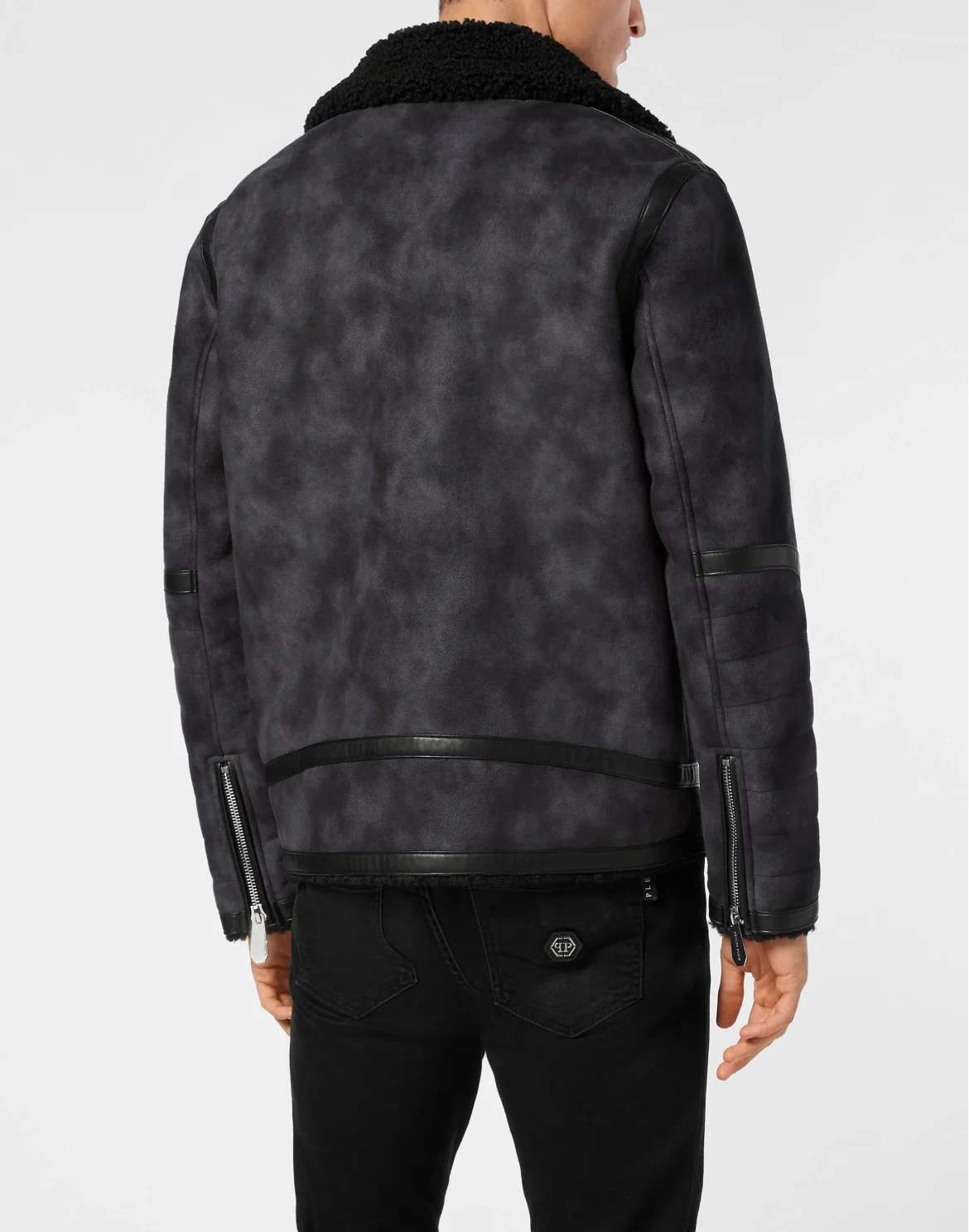 Biker Jacket Iconic Plein, цвет: Черный