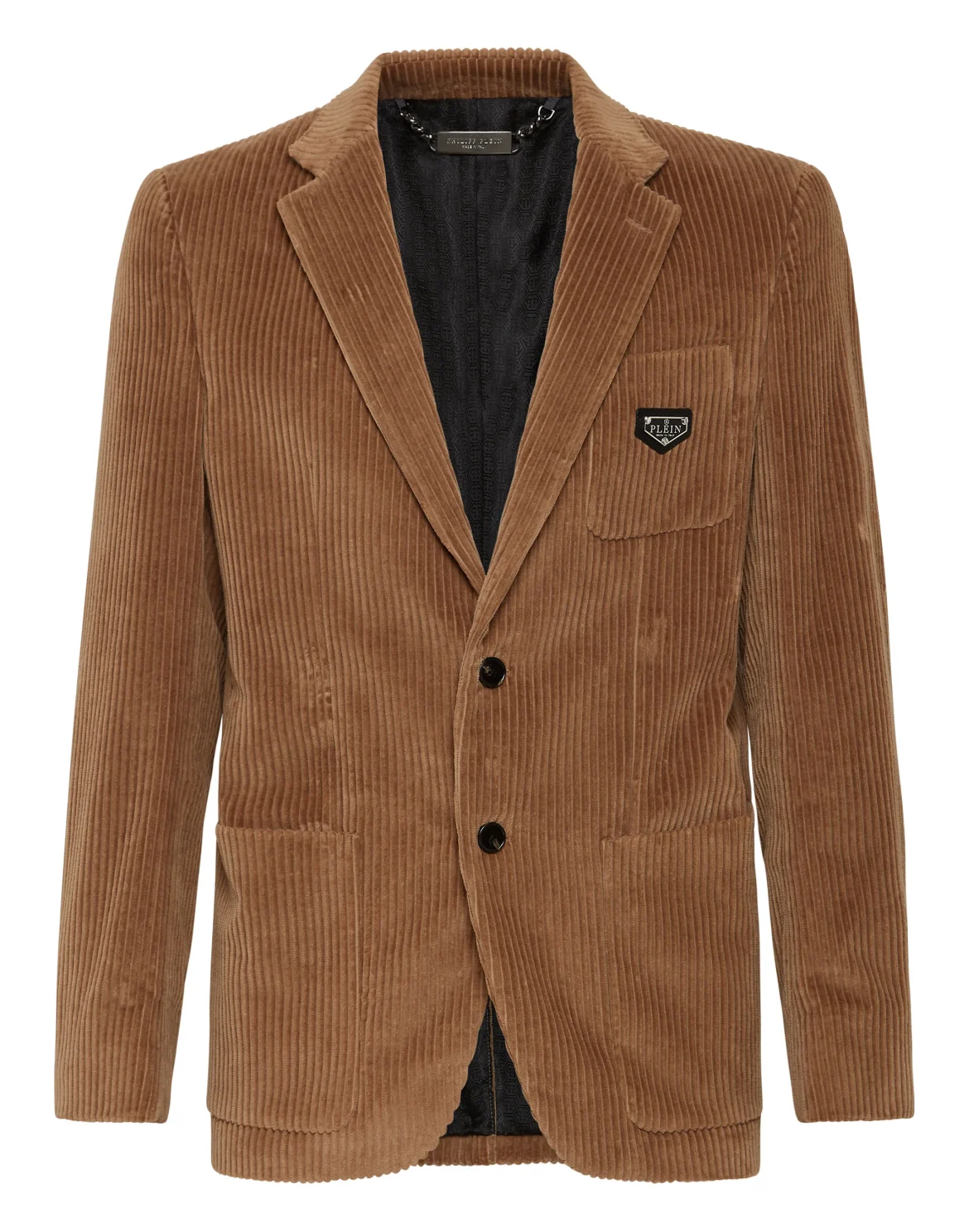 Corduroy Blazer Gigolò Fit Iconic Plein, цвет: Бежевый