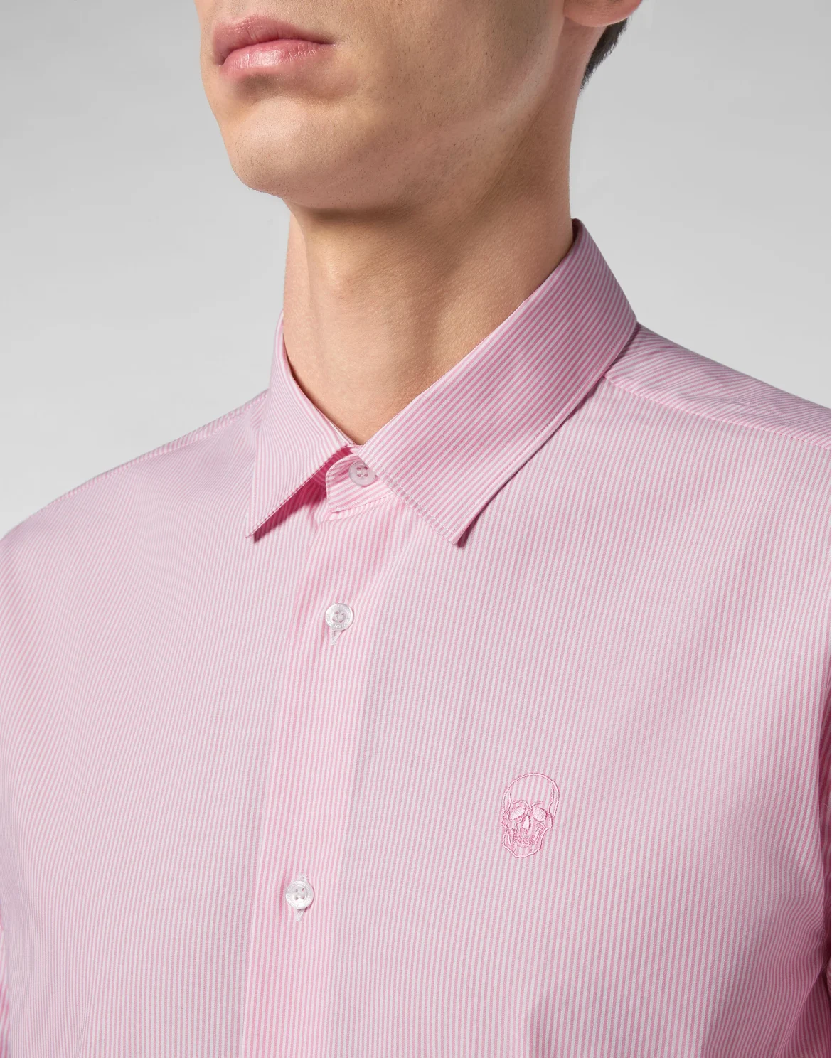 Shirt Playboy Fit Pinstripe Plein, цвет: Розовый