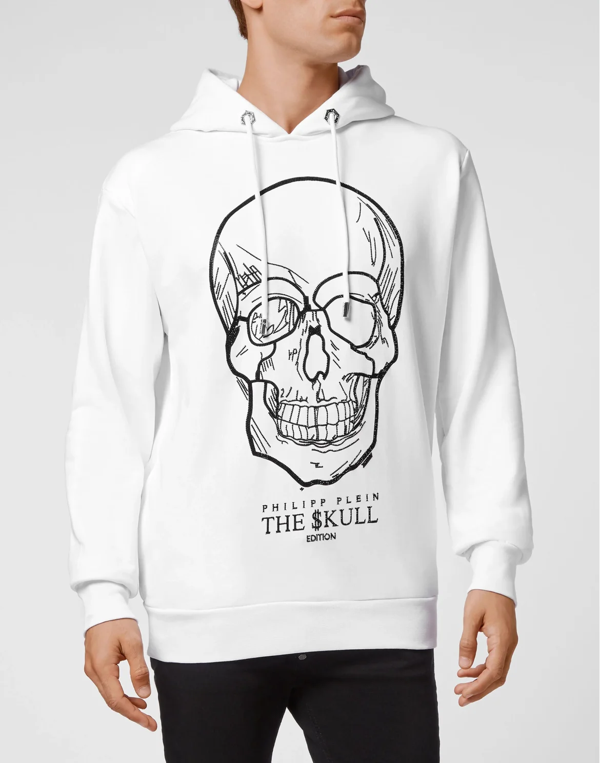 Hoodie sweatshirt stones Skull, цвет: Белый