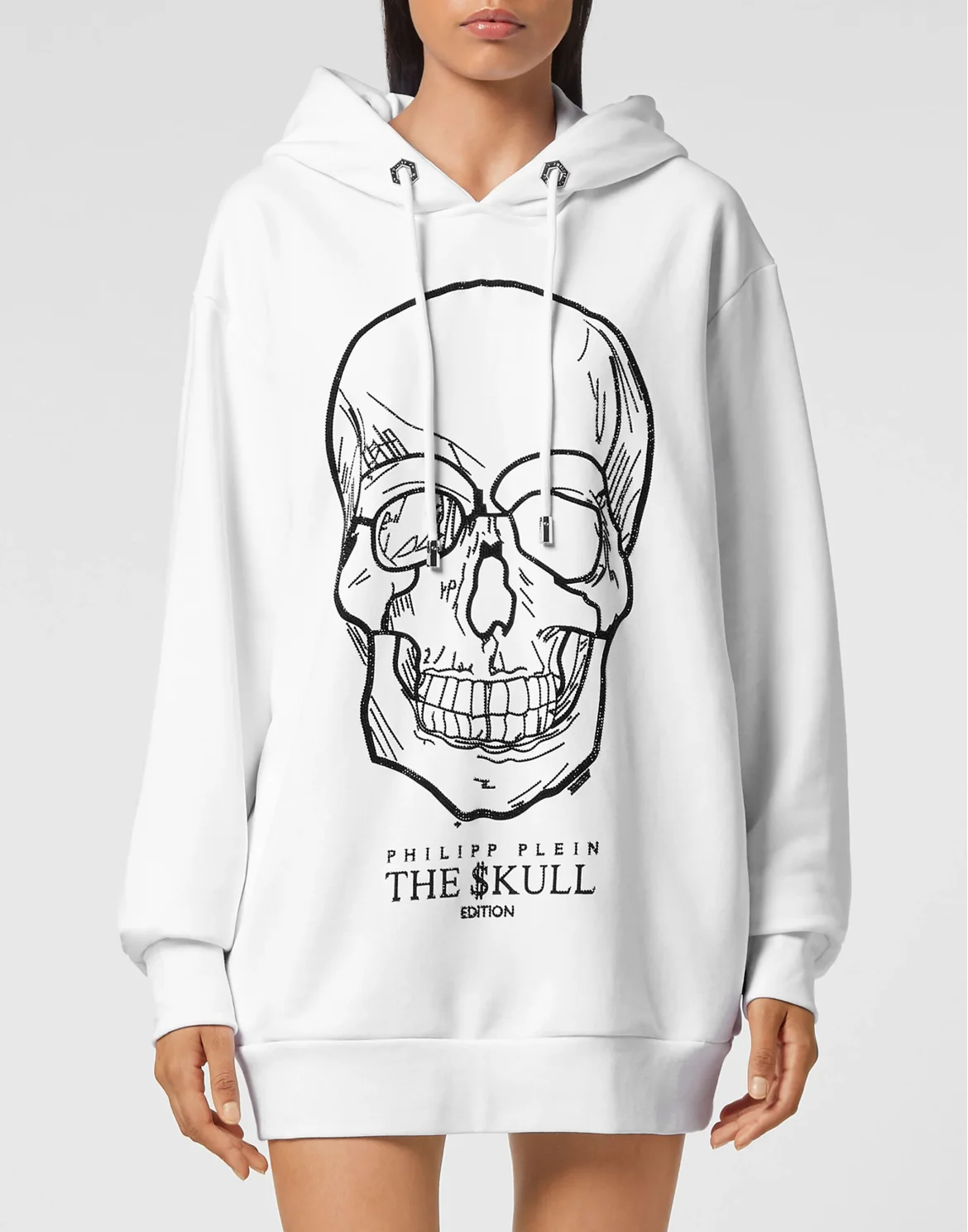 Hoodie sweatshirt stones Skull, цвет: Белый