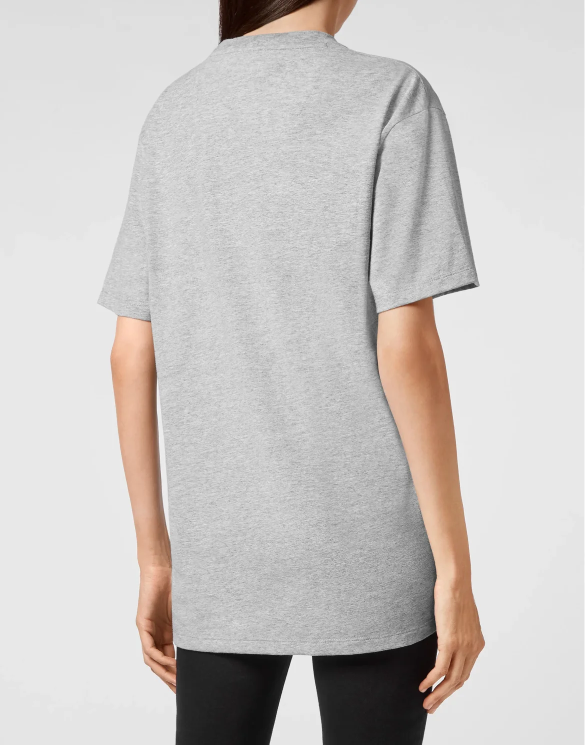 T-shirt Round Neck SS print Skull, цвет: Серый