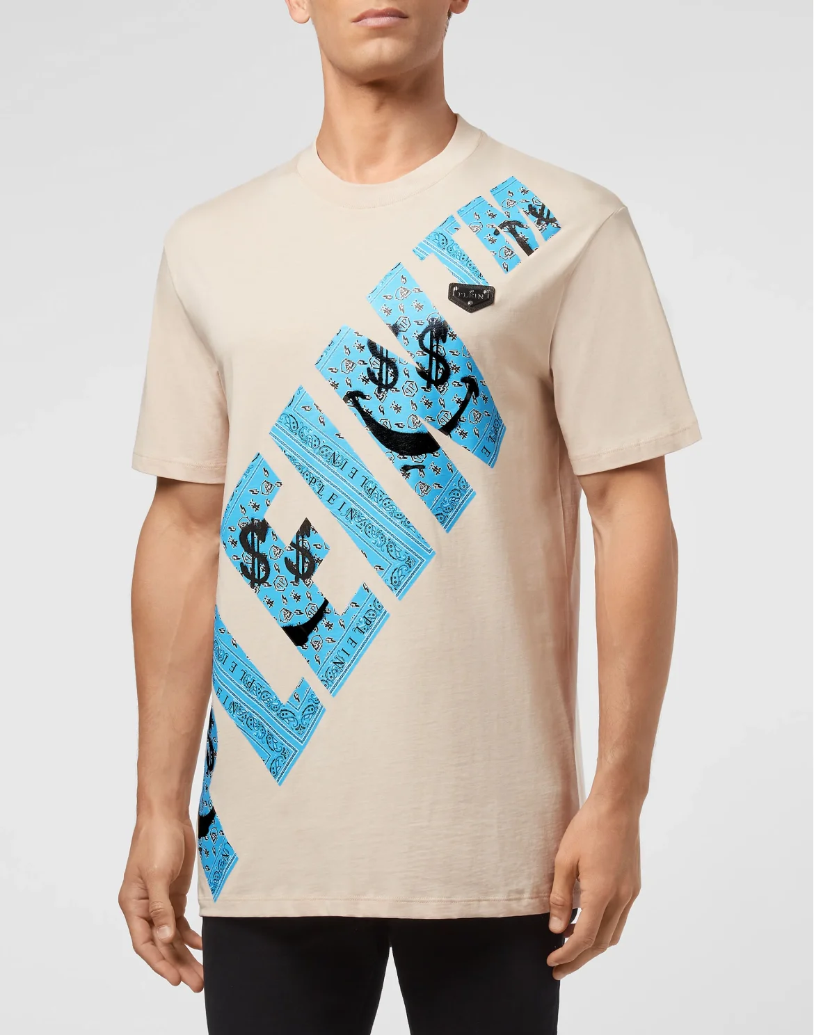 T-shirt Round Neck SS Keep $miling, цвет: Бежевый