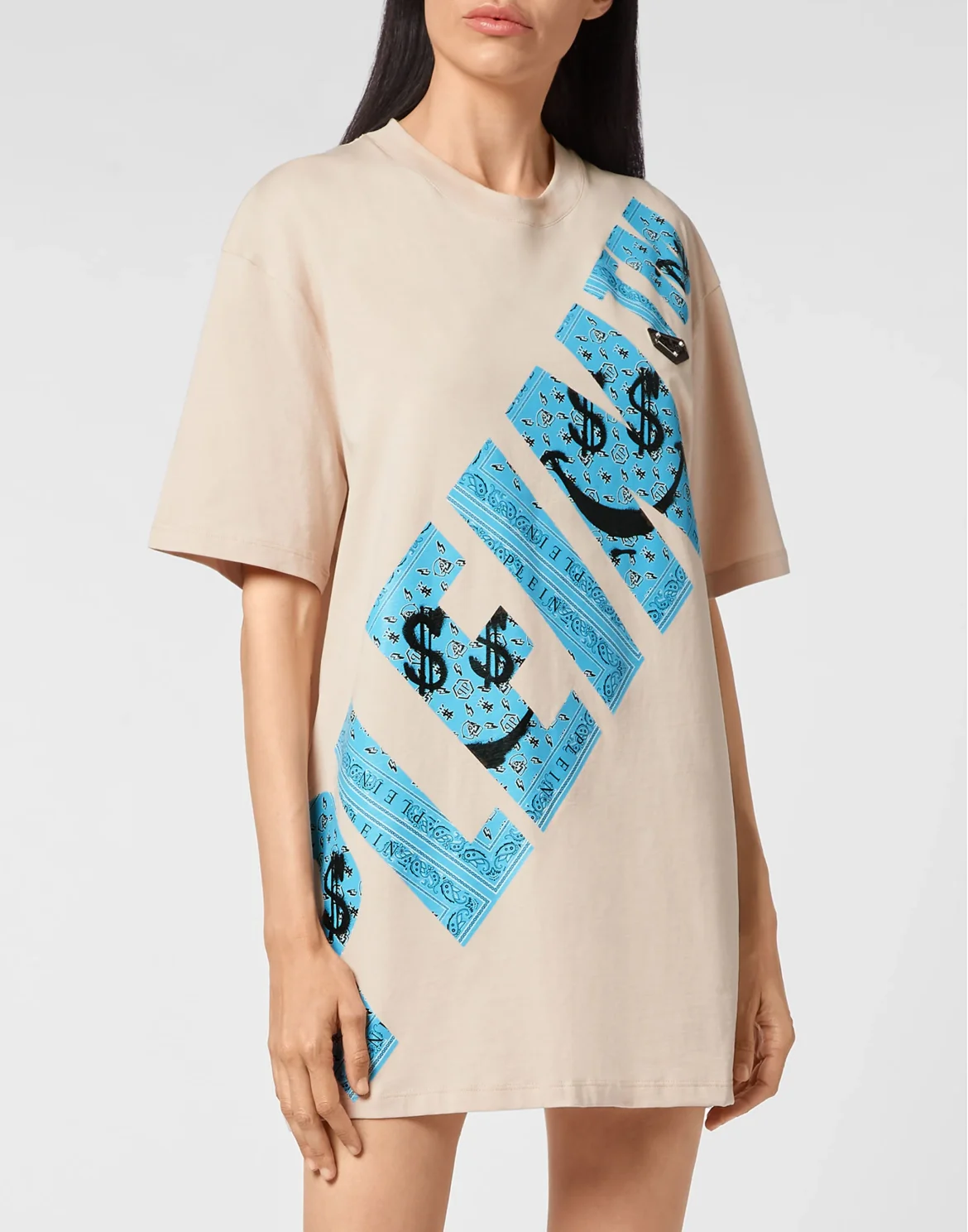 T-shirt Round Neck SS Keep $miling, цвет: Бежевый