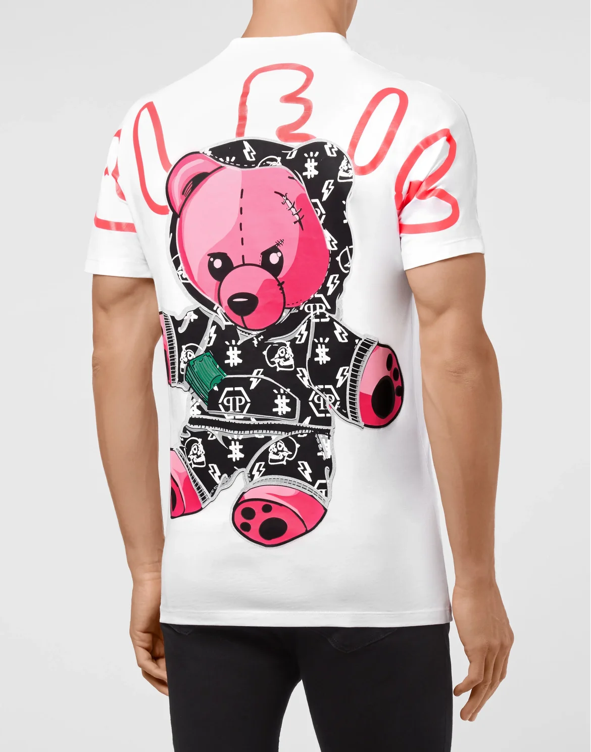 T-shirt Round Neck SS print Teddy Bear, цвет: Белый
