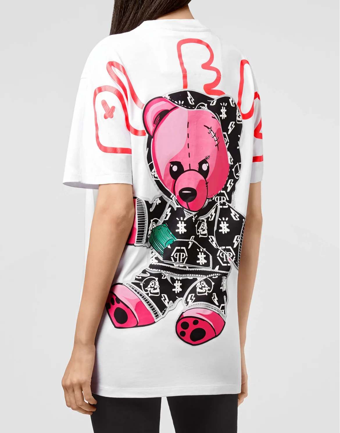 T-shirt Round Neck SS print Teddy Bear, цвет: Белый