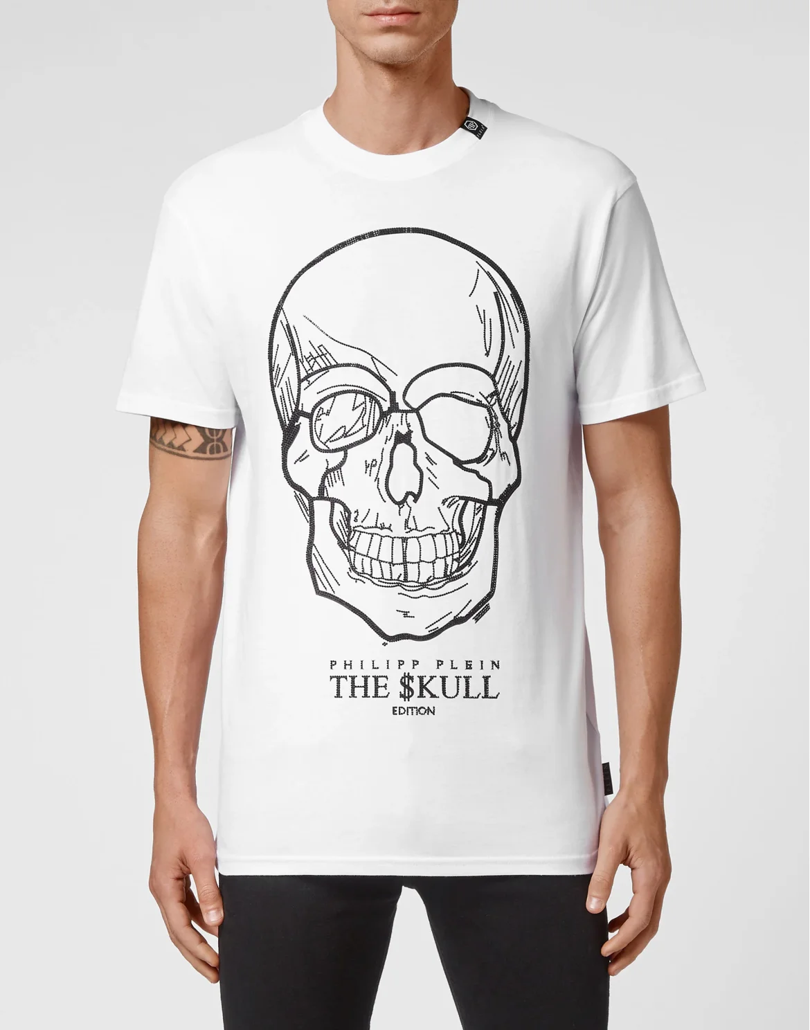 T-shirt Round Neck SS stones Skull, цвет: Белый