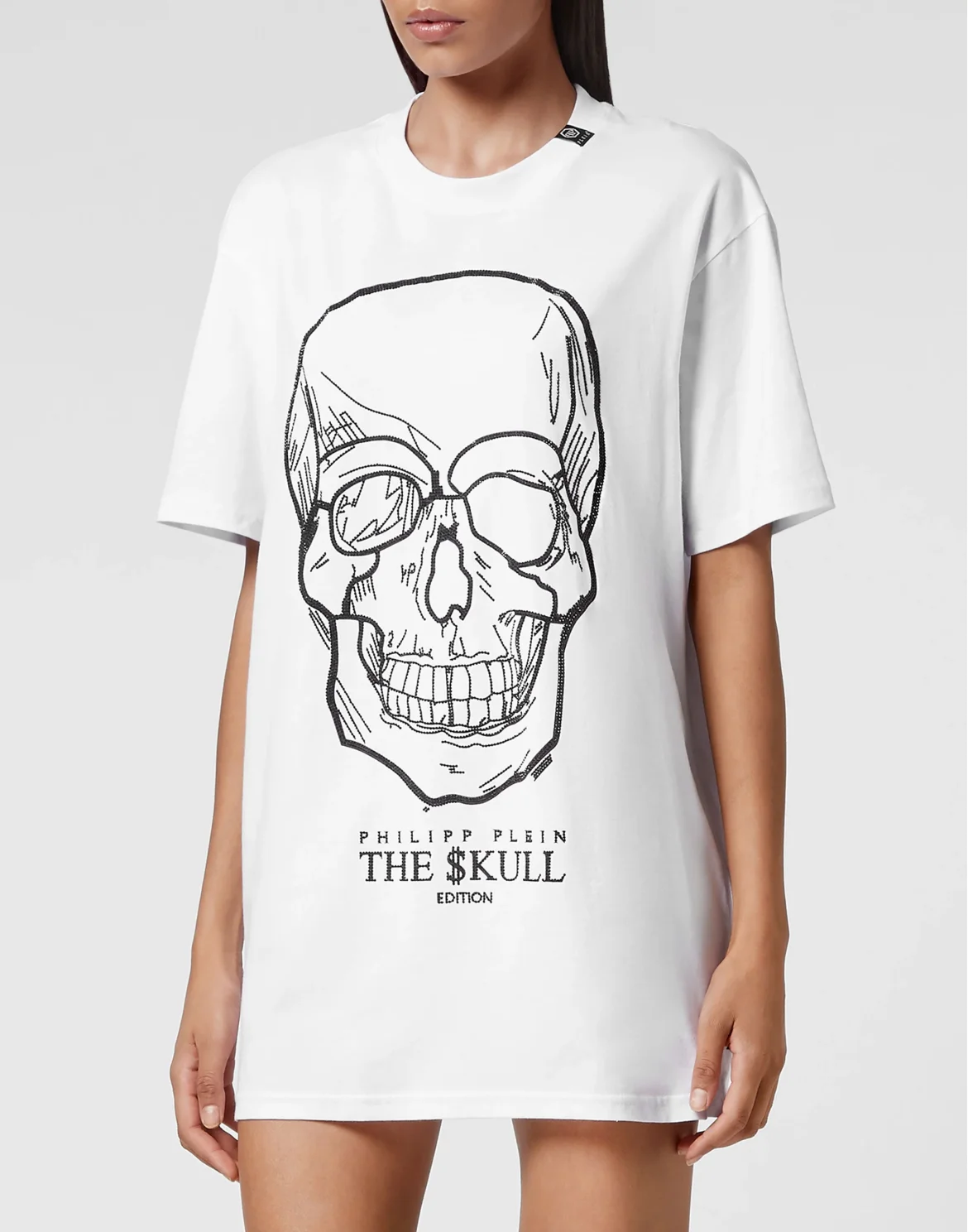 T-shirt Round Neck SS stones Skull, цвет: Белый