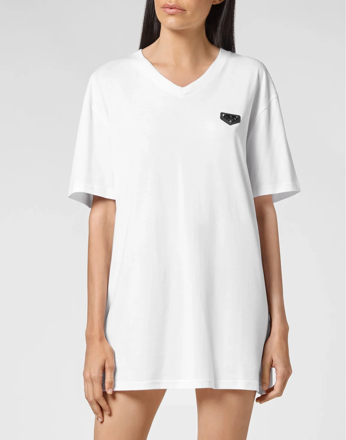 T-shirt V-Neck SS stones Philipp Plein No Limit$, цвет: Белый