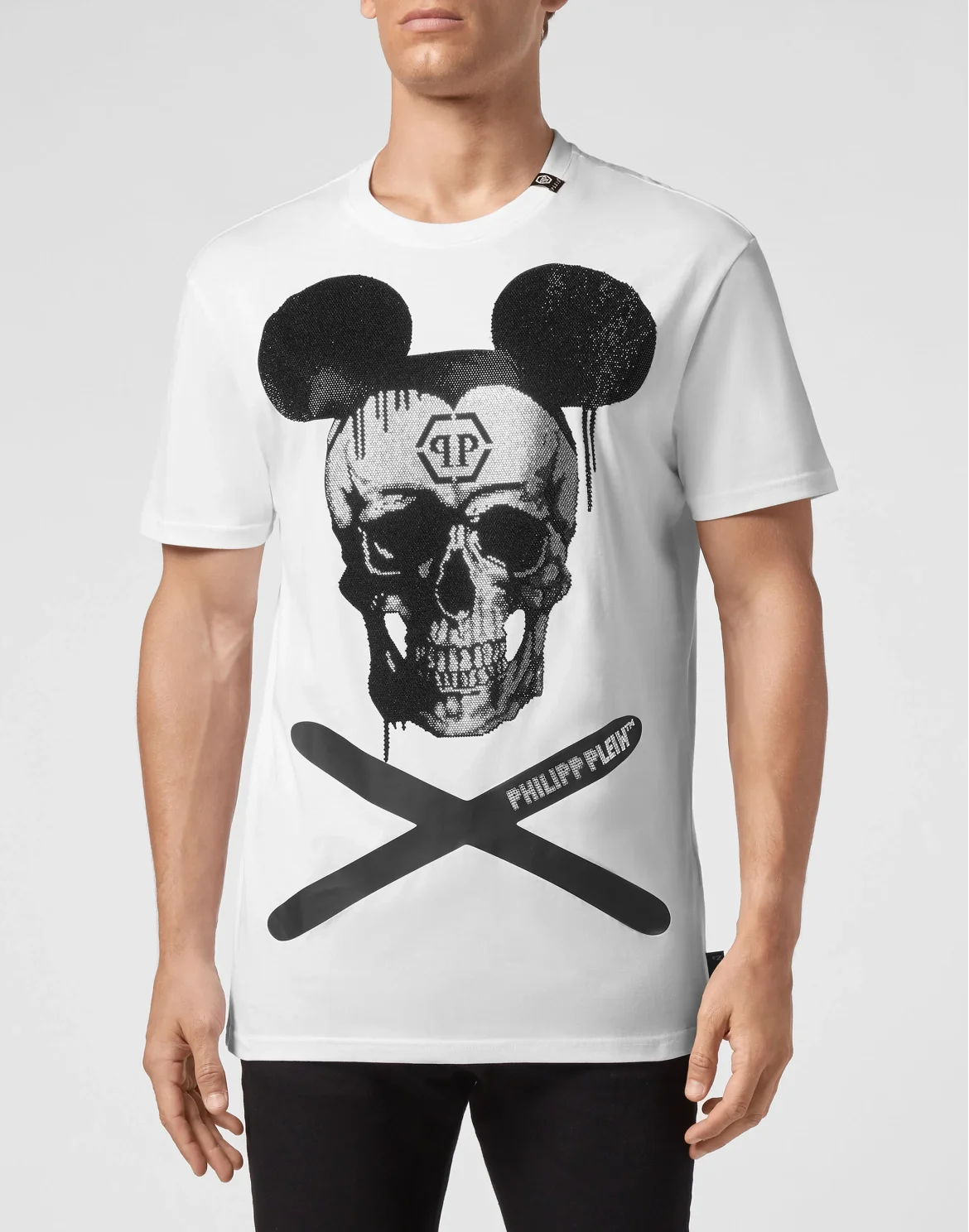 T-shirt Round Neck SS stones Skull, цвет: Белый