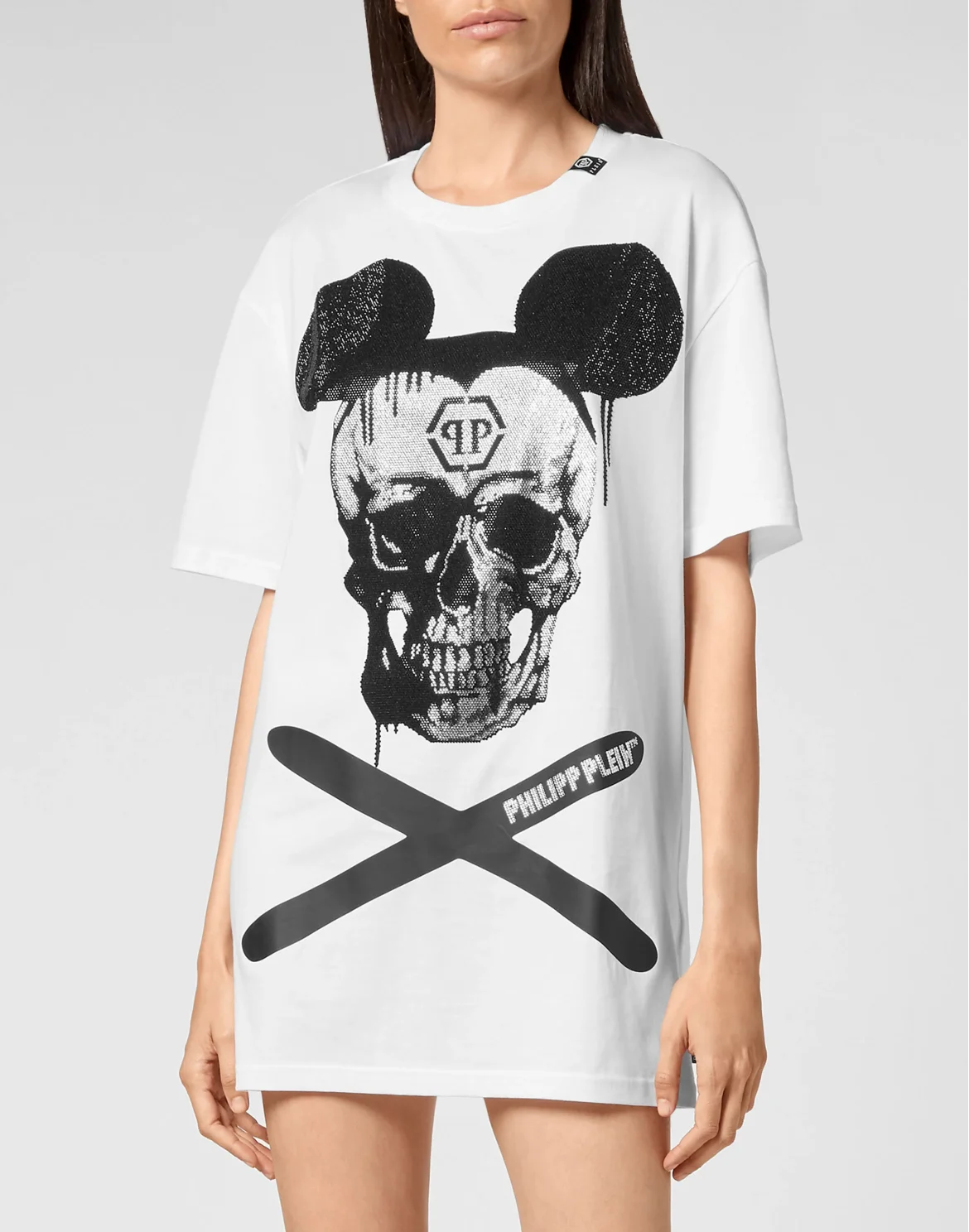 T-shirt Round Neck SS stones Skull, цвет: Белый