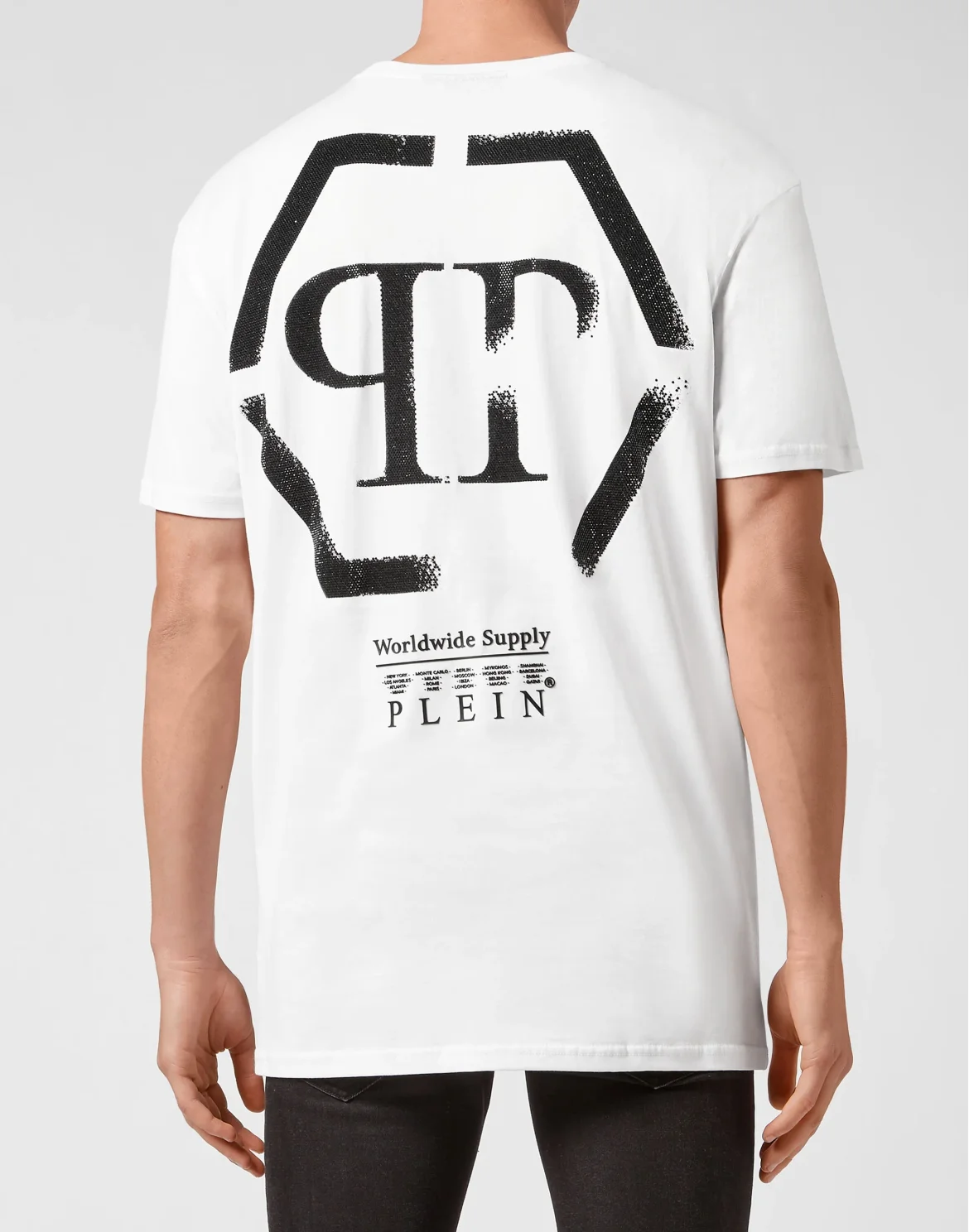 T-shirt Round Neck SS stones Hexagon, цвет: Белый