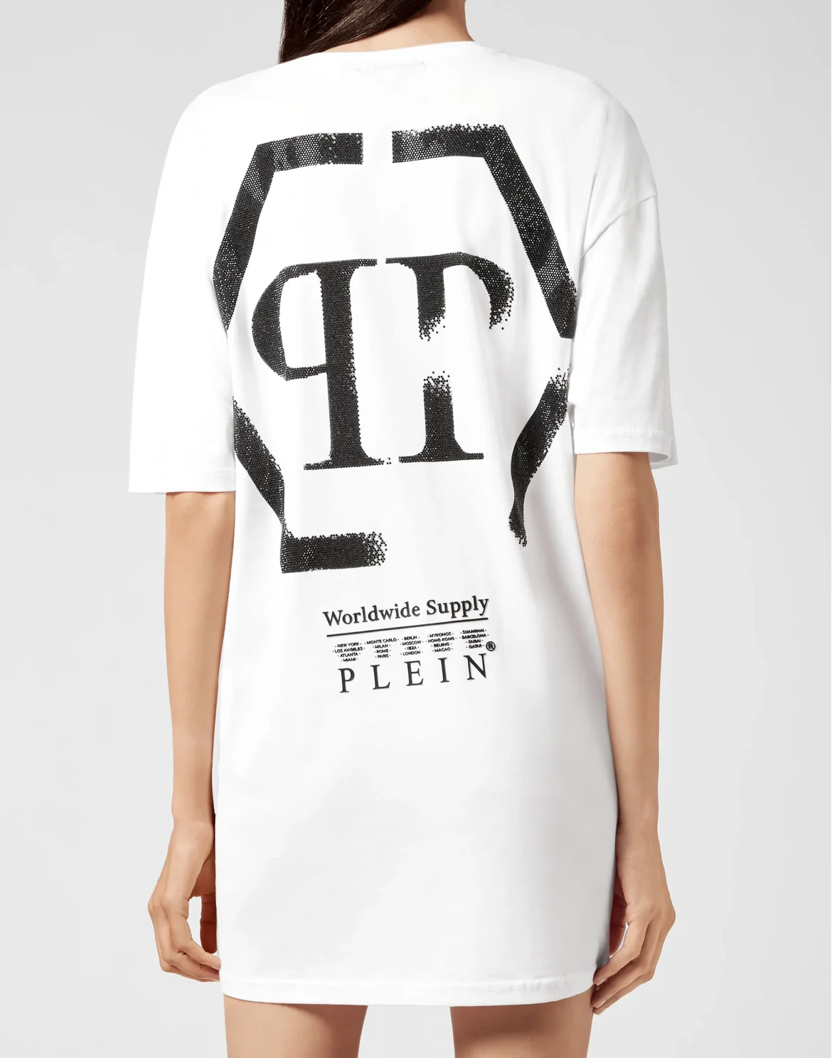 T-shirt Round Neck SS stones Hexagon, цвет: Белый