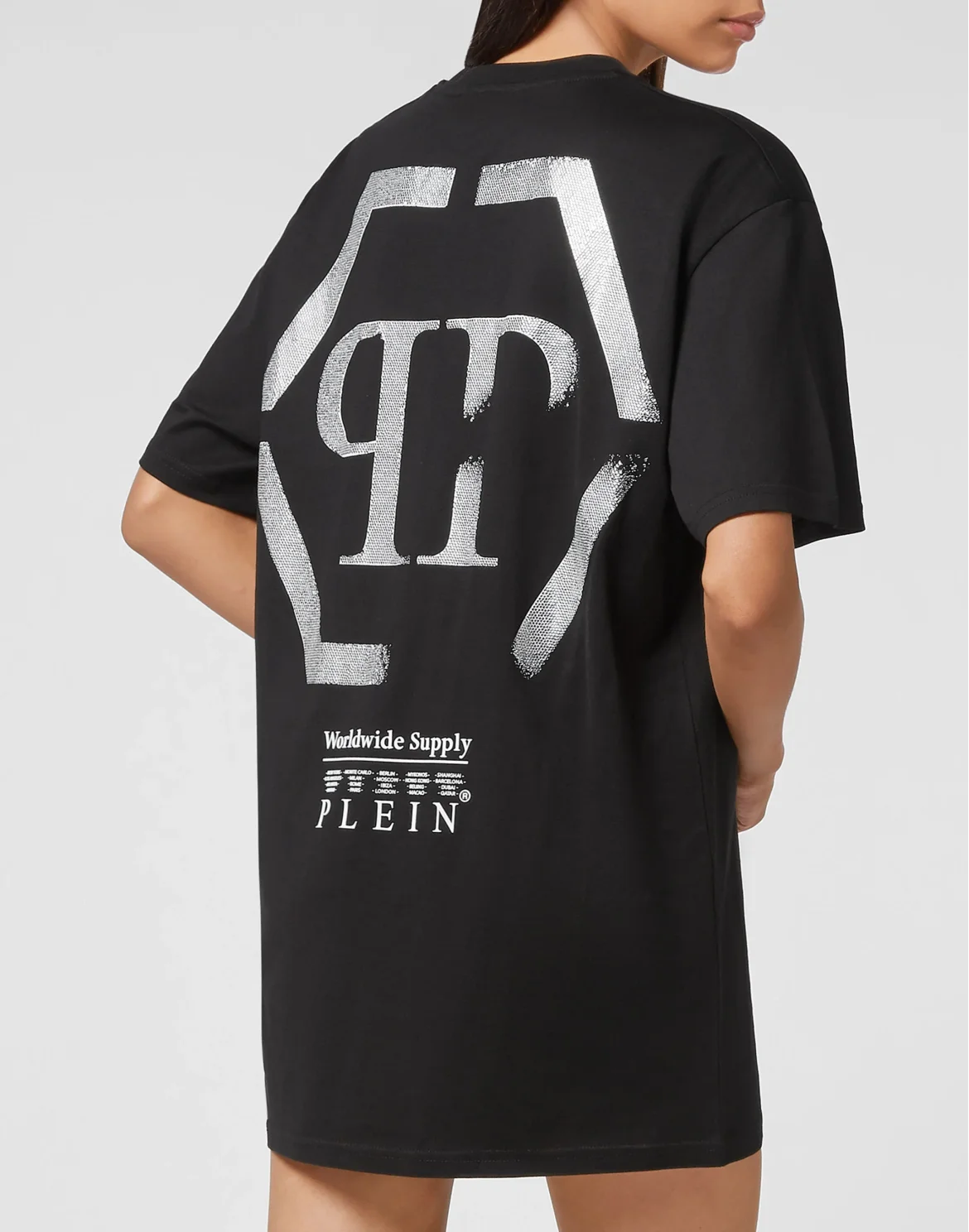 T-shirt Round Neck SS stones Hexagon, цвет: Черный