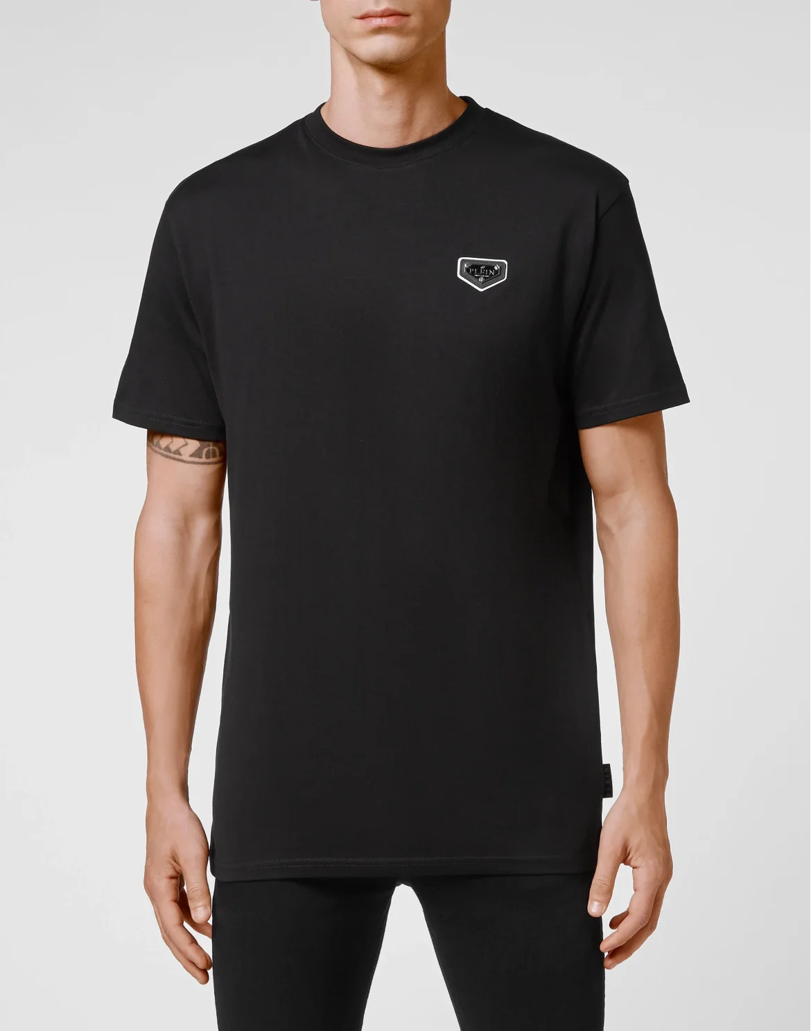 T-shirt Round Neck SS stones Hexagon, цвет: Черный