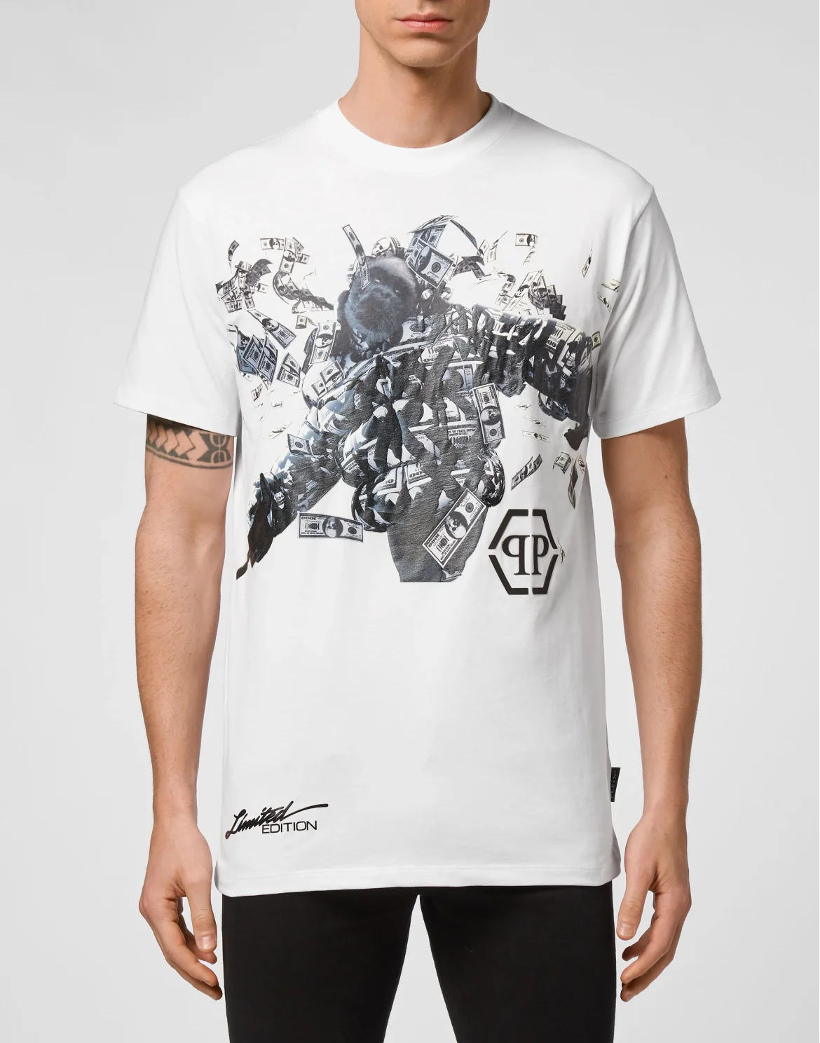 T-shirt Round Neck SS PP Dollar, цвет: Белый