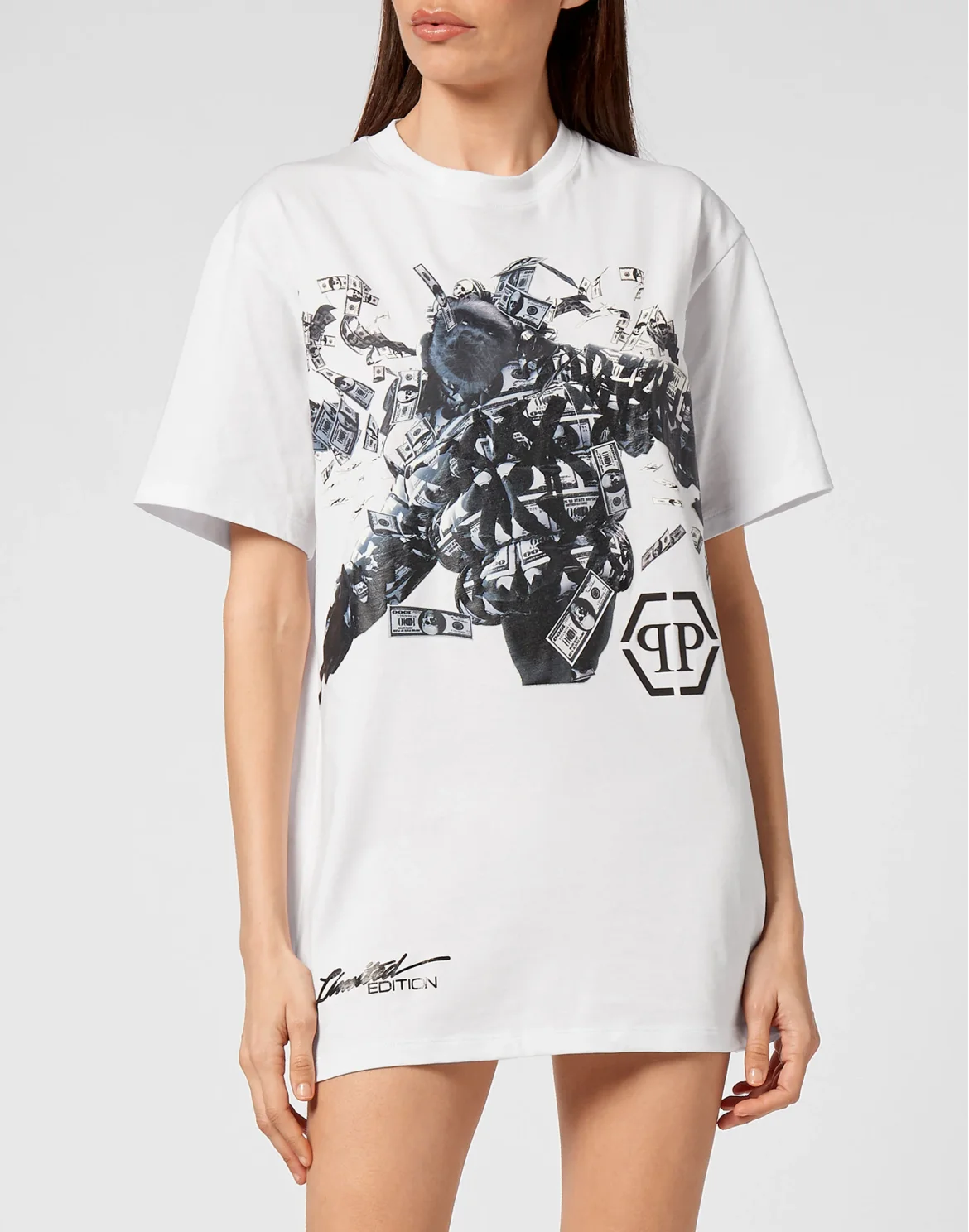 T-shirt Round Neck SS PP Dollar, цвет: Белый