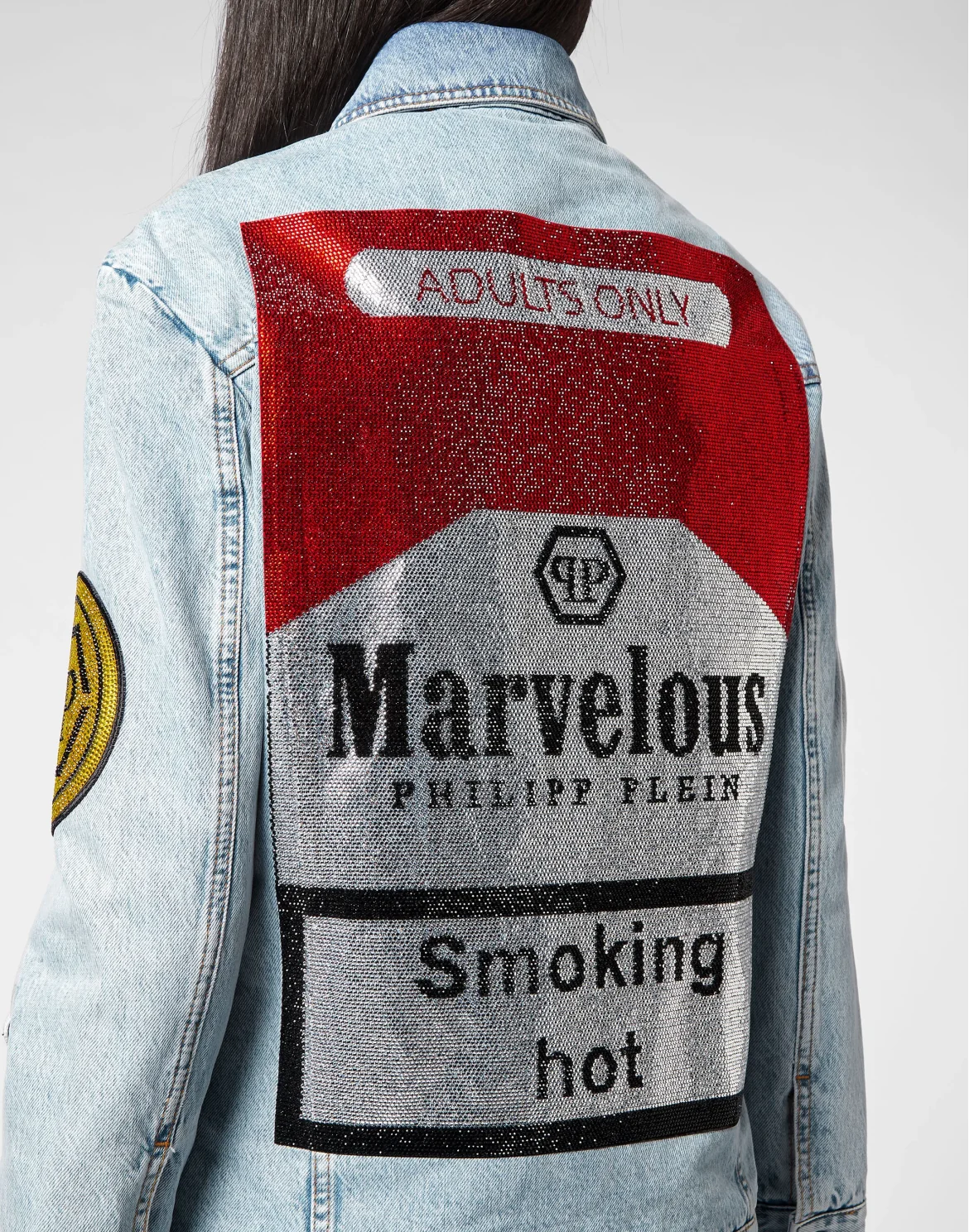 Denim Jacket stones Oversize Marvelous, цвет: Голубой