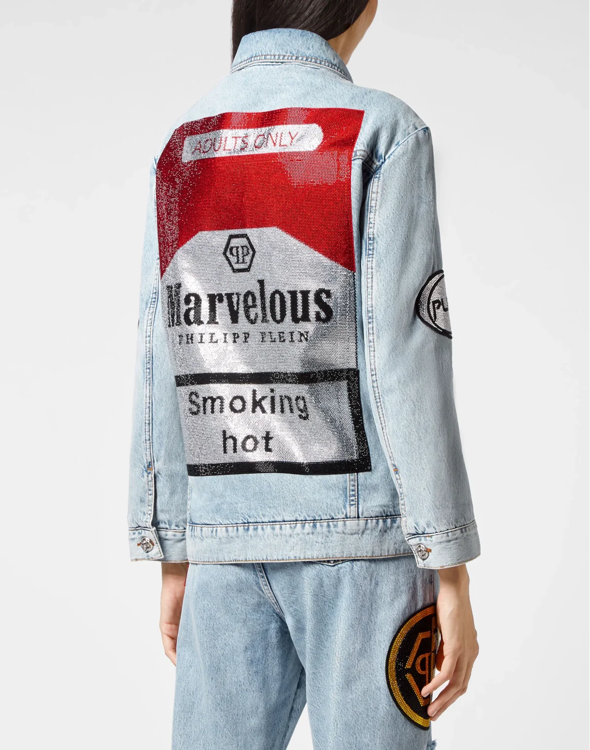Denim Jacket stones Oversize Marvelous, цвет: Голубой