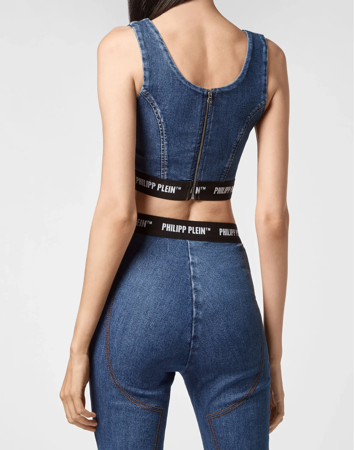 Denim Super Stretch top Philipp Plein TM, цвет: Синий