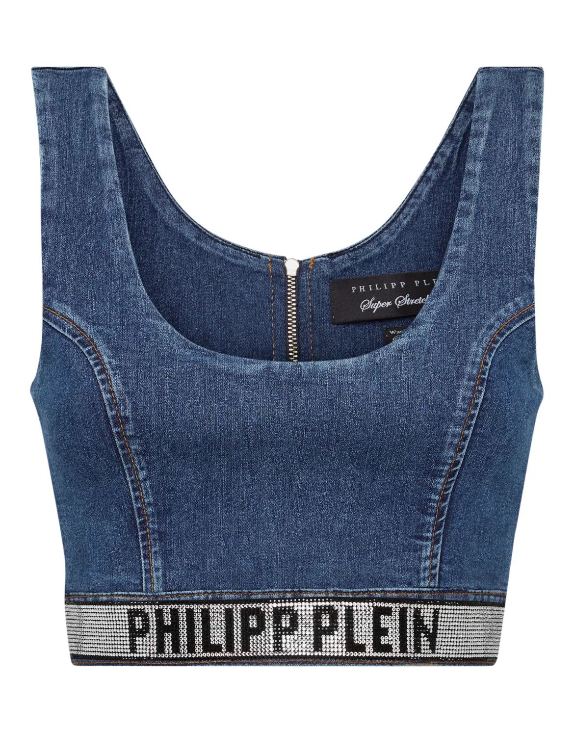 Denim Super Stretch top Philipp Plein TM, цвет: Синий