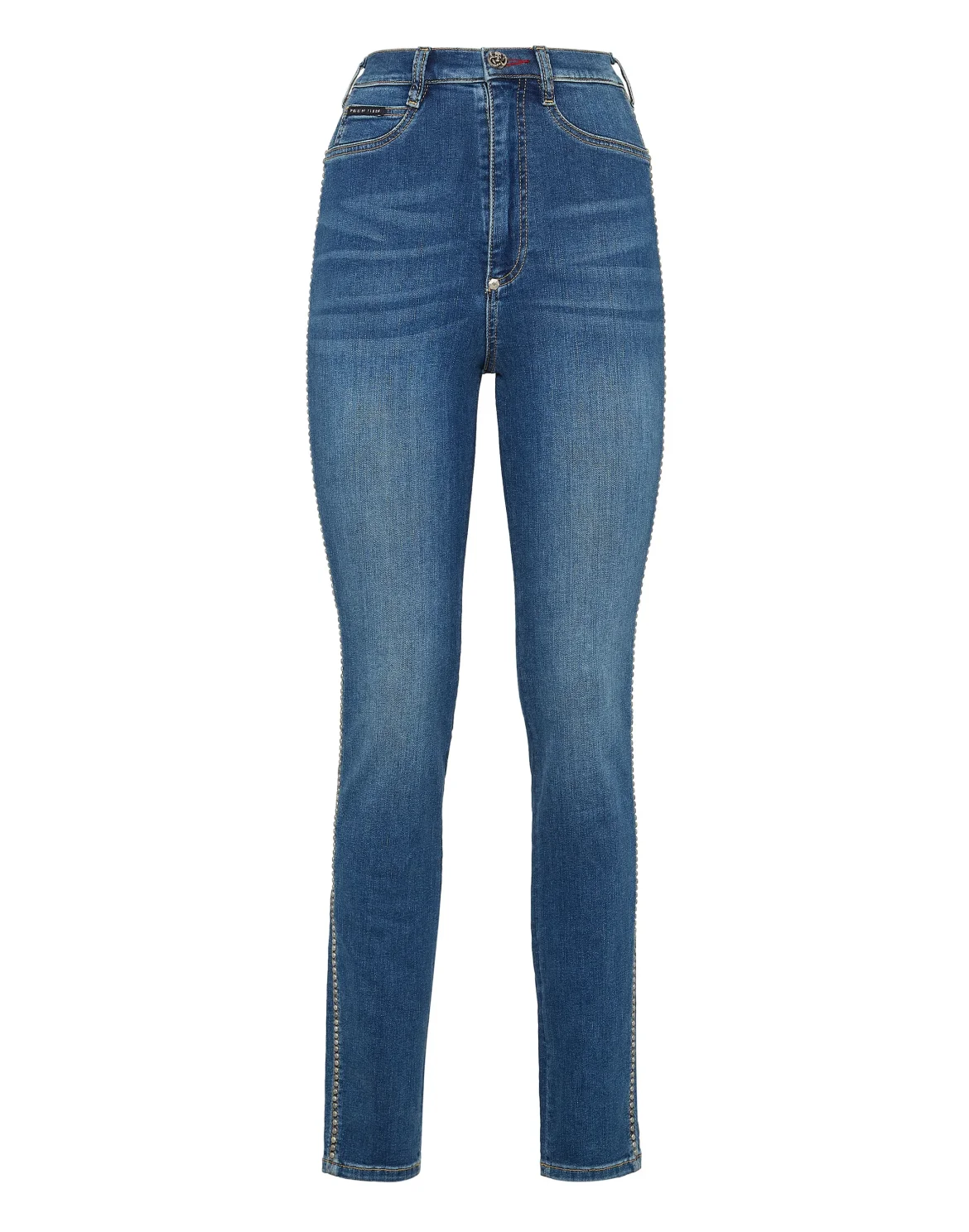 Denim Super High Waist Jegging Studs, цвет: Синий