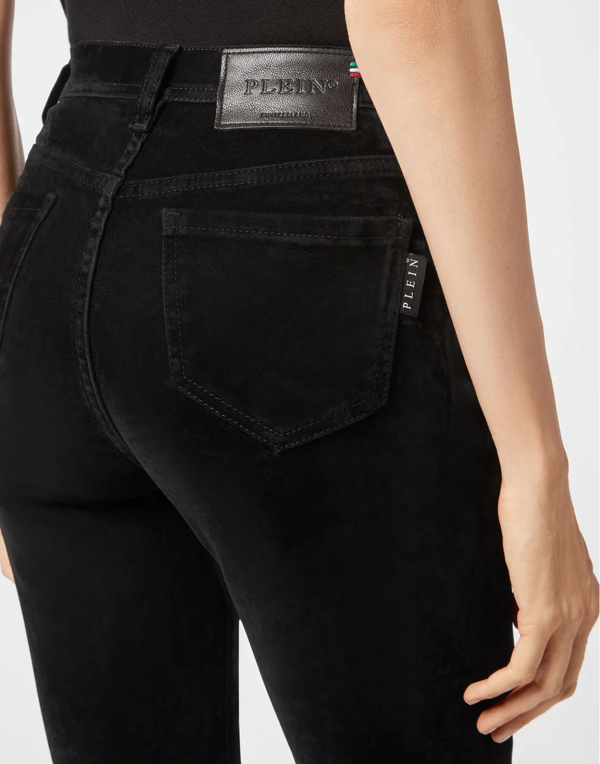 Denim High Waist Jegging Iconic Plein, цвет: Черный