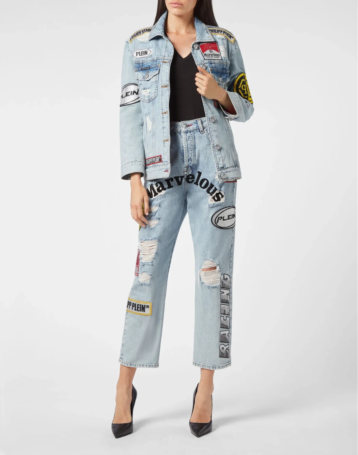Denim Loose Fit stones Marvelous, цвет: Голубой