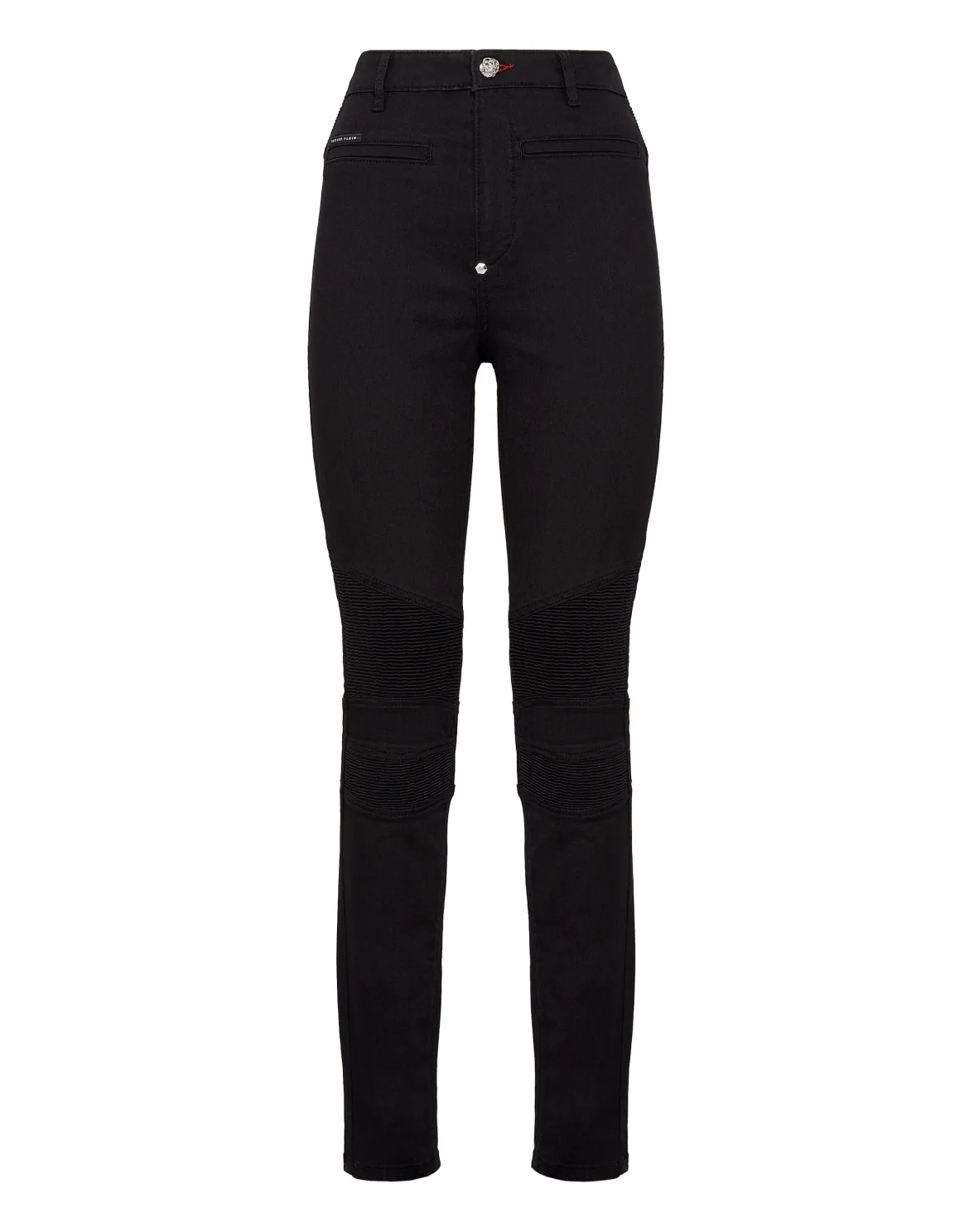 Denim  High Waist Biker Iconic Plein, цвет: Черный