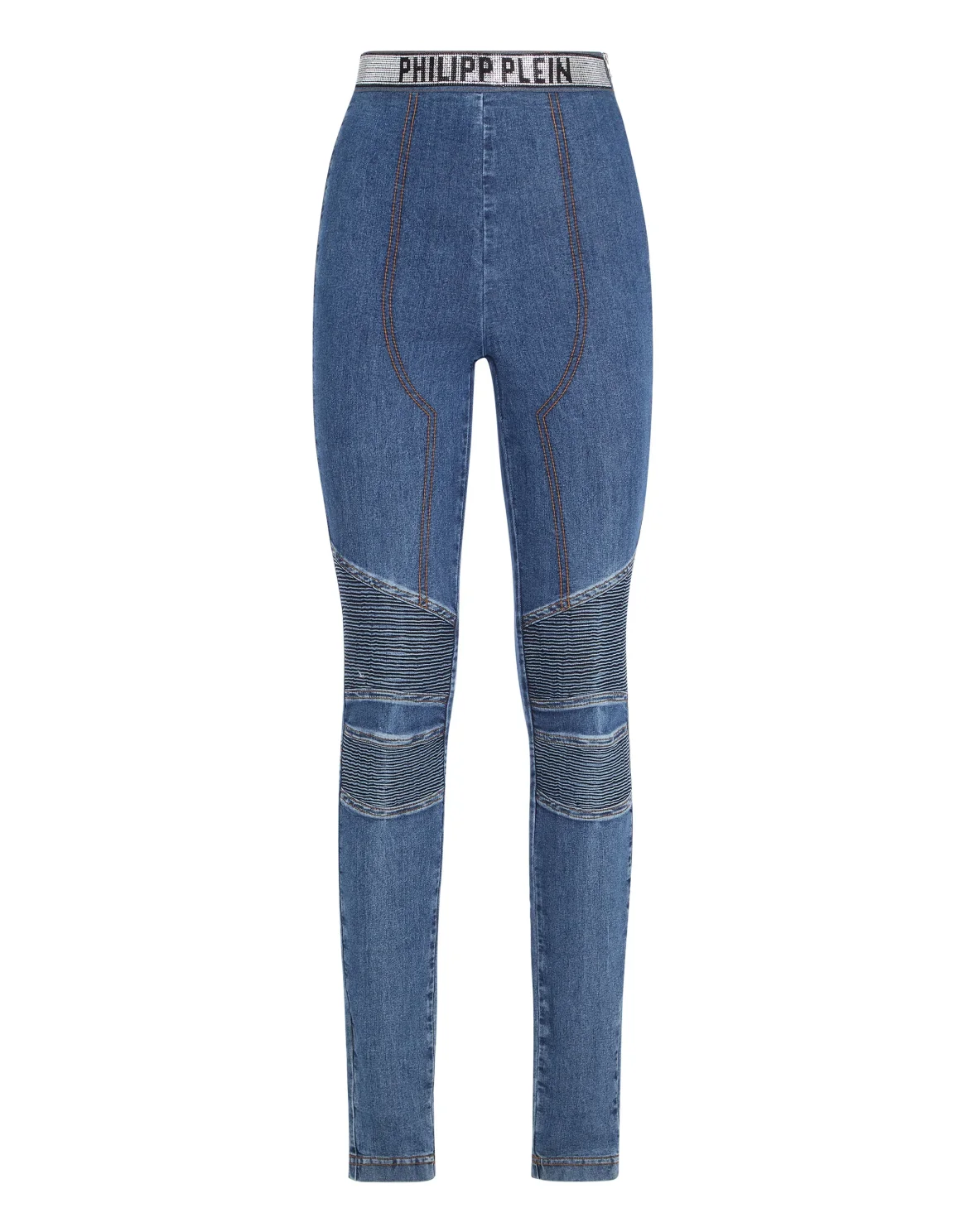 Denim Super Stretch Leggins Philipp Plein TM, цвет: Синий