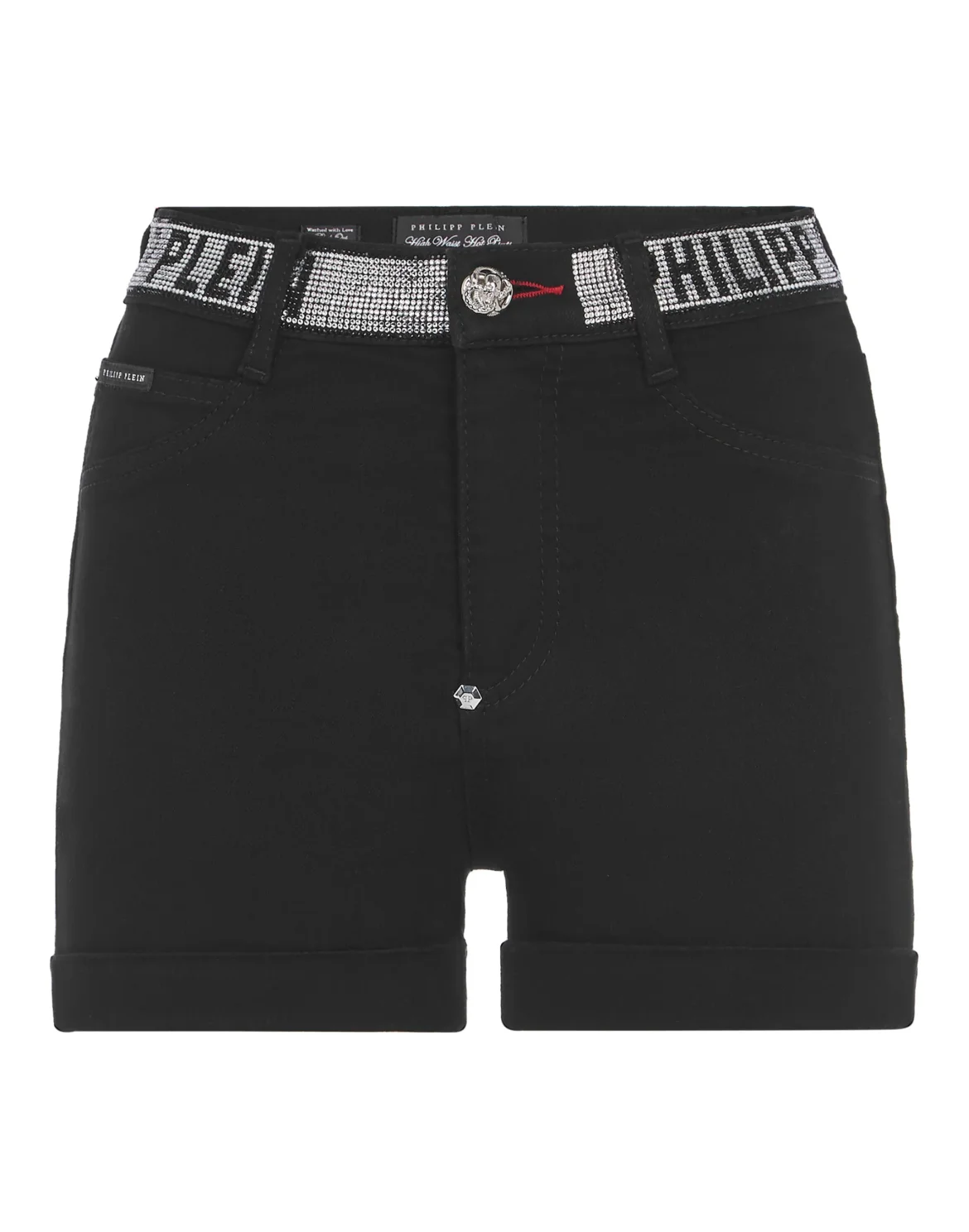 Denim High Waist Hot pants Philipp Plein TM, цвет: Черный