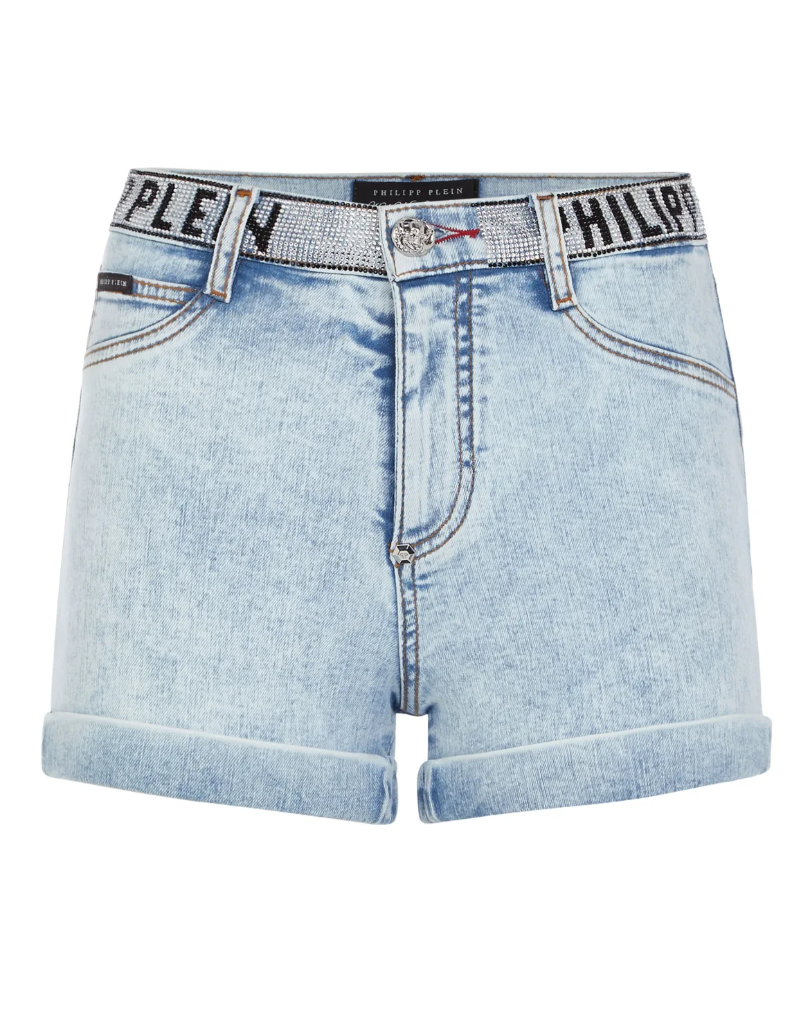 Denim High Waist Hot pants Philipp Plein TM, цвет: Голубой