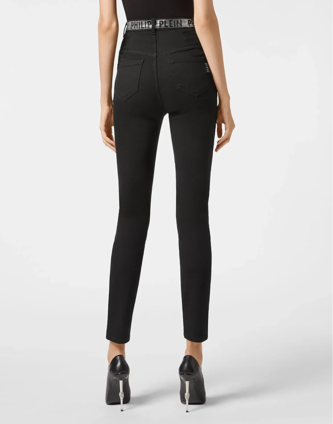 Denim Super High Waist Jegging Philipp Plein TM, цвет: Черный
