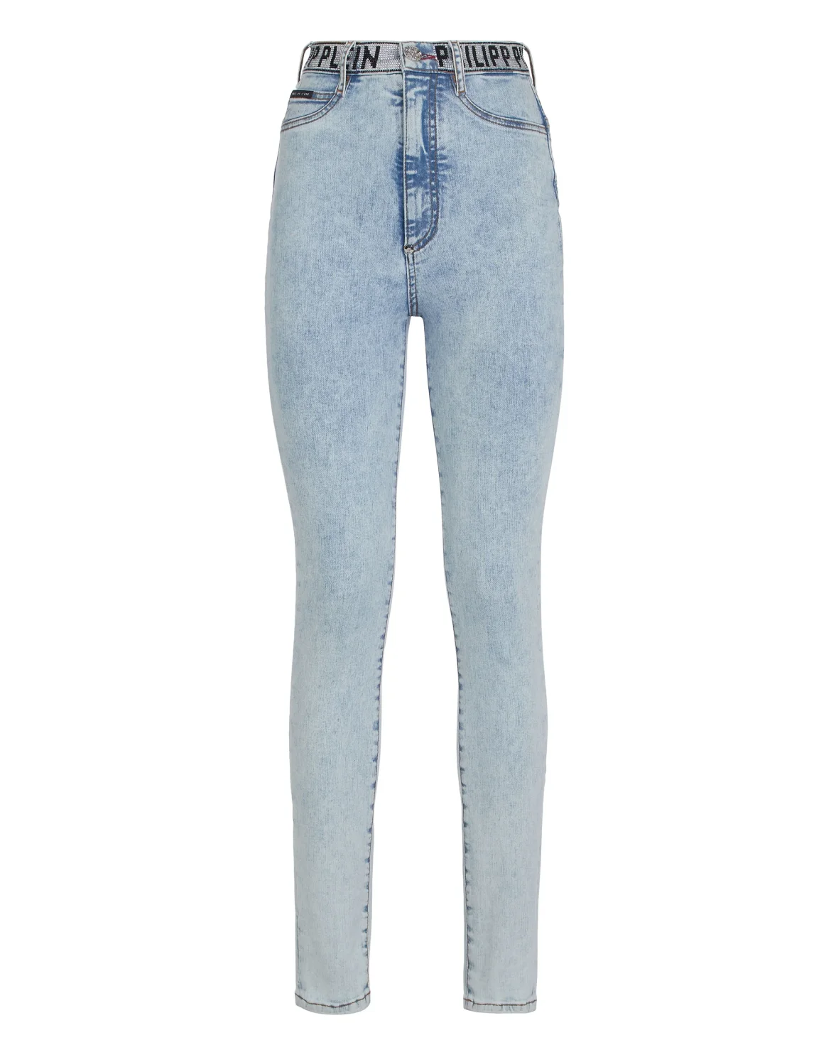 Denim Super High Waist Jegging Philipp Plein TM, цвет: Голубой