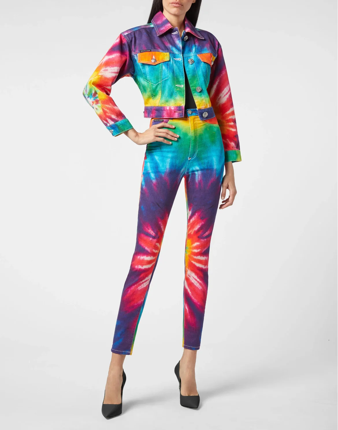 Denim Super High Waist Jegging Tie dye, цвет: Мультиколор