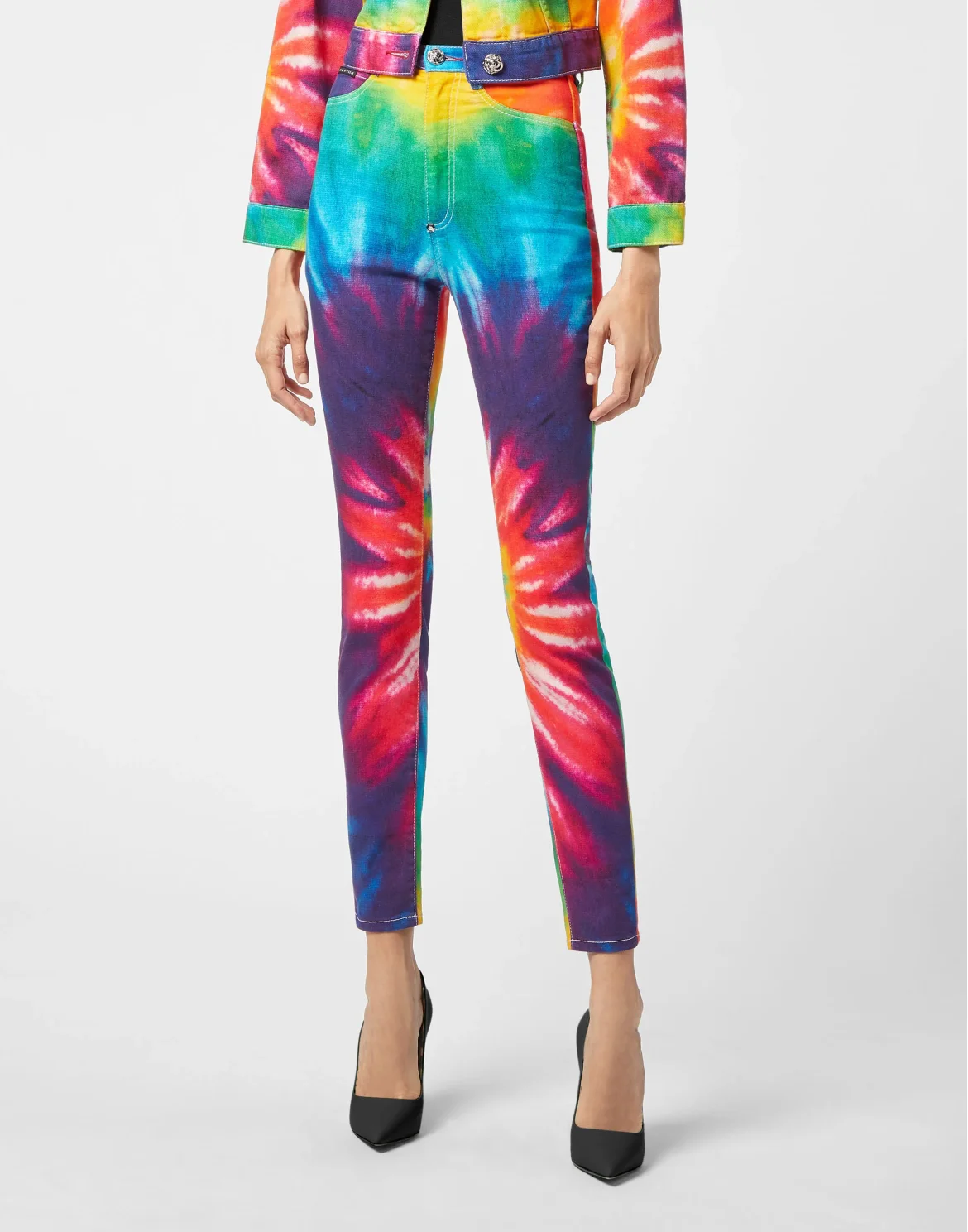 Denim Super High Waist Jegging Tie dye, цвет: Мультиколор