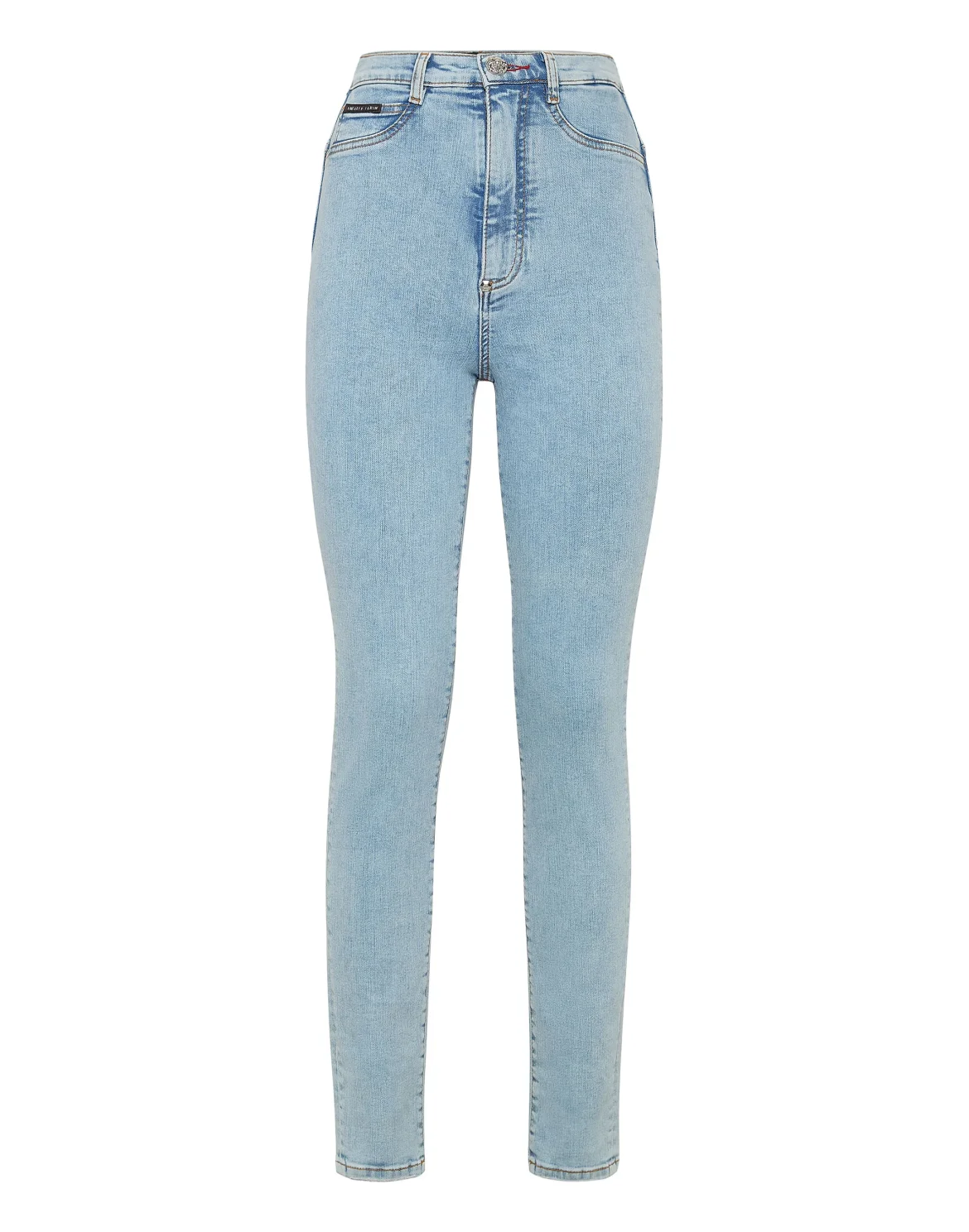 Denim Super High Waist Jegging Iconic Plein, цвет: Голубой