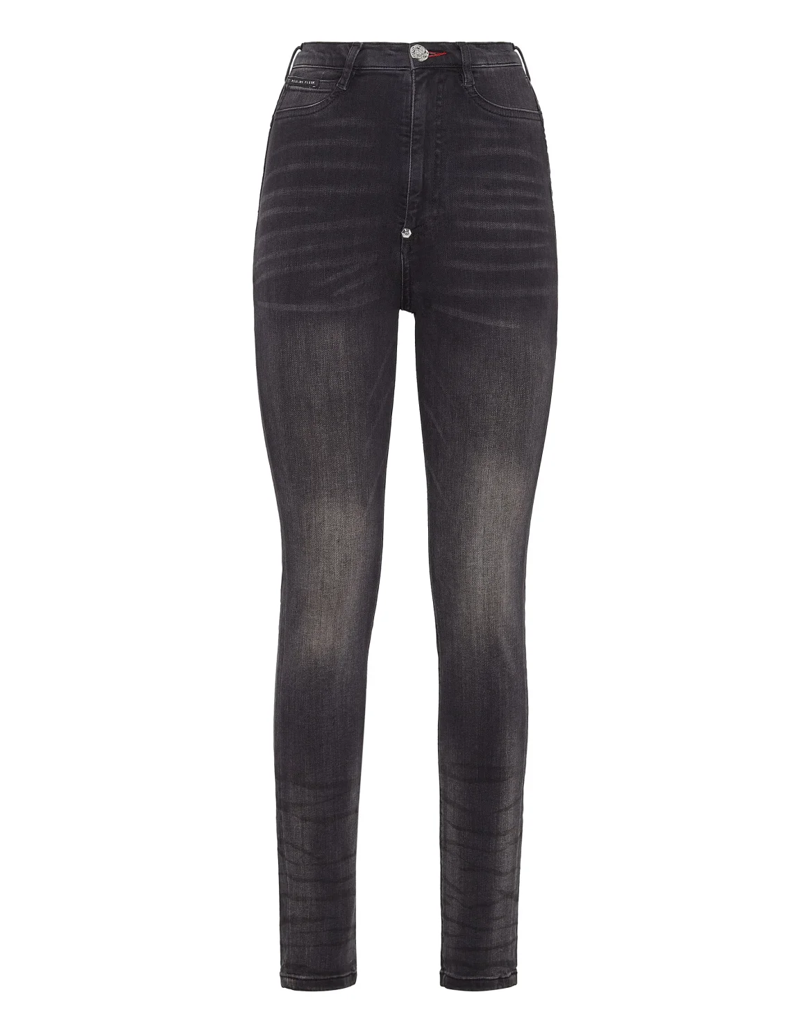 Denim Super High Waist Jegging Iconic Plein, цвет: Черный