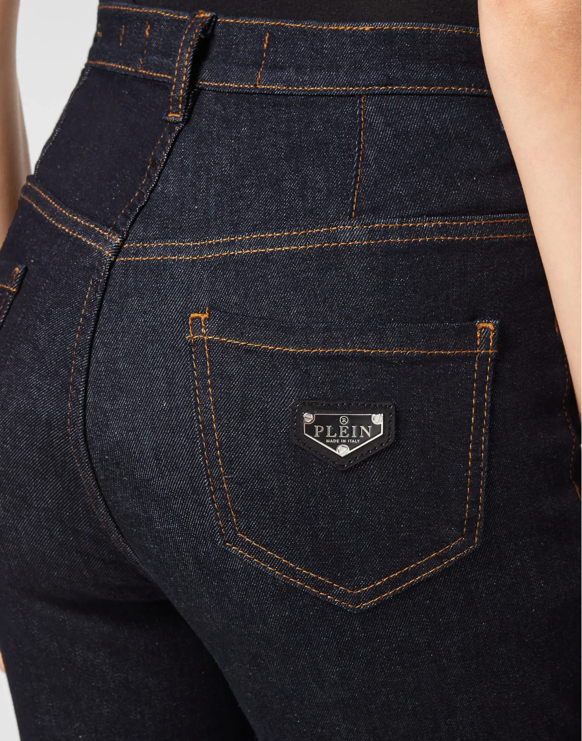 Denim Super High Waist Jegging Iconic Plein, цвет: Синий