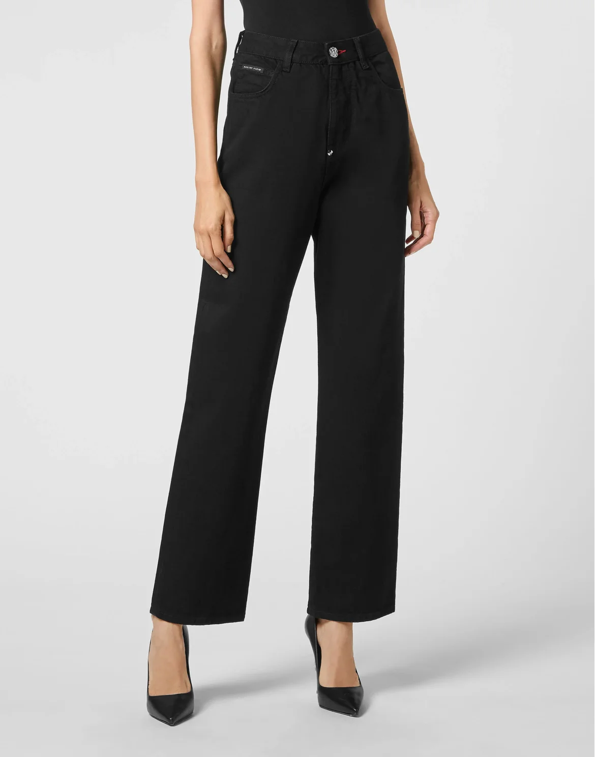 Denim Loose Fit Iconic Plein, цвет: Черный