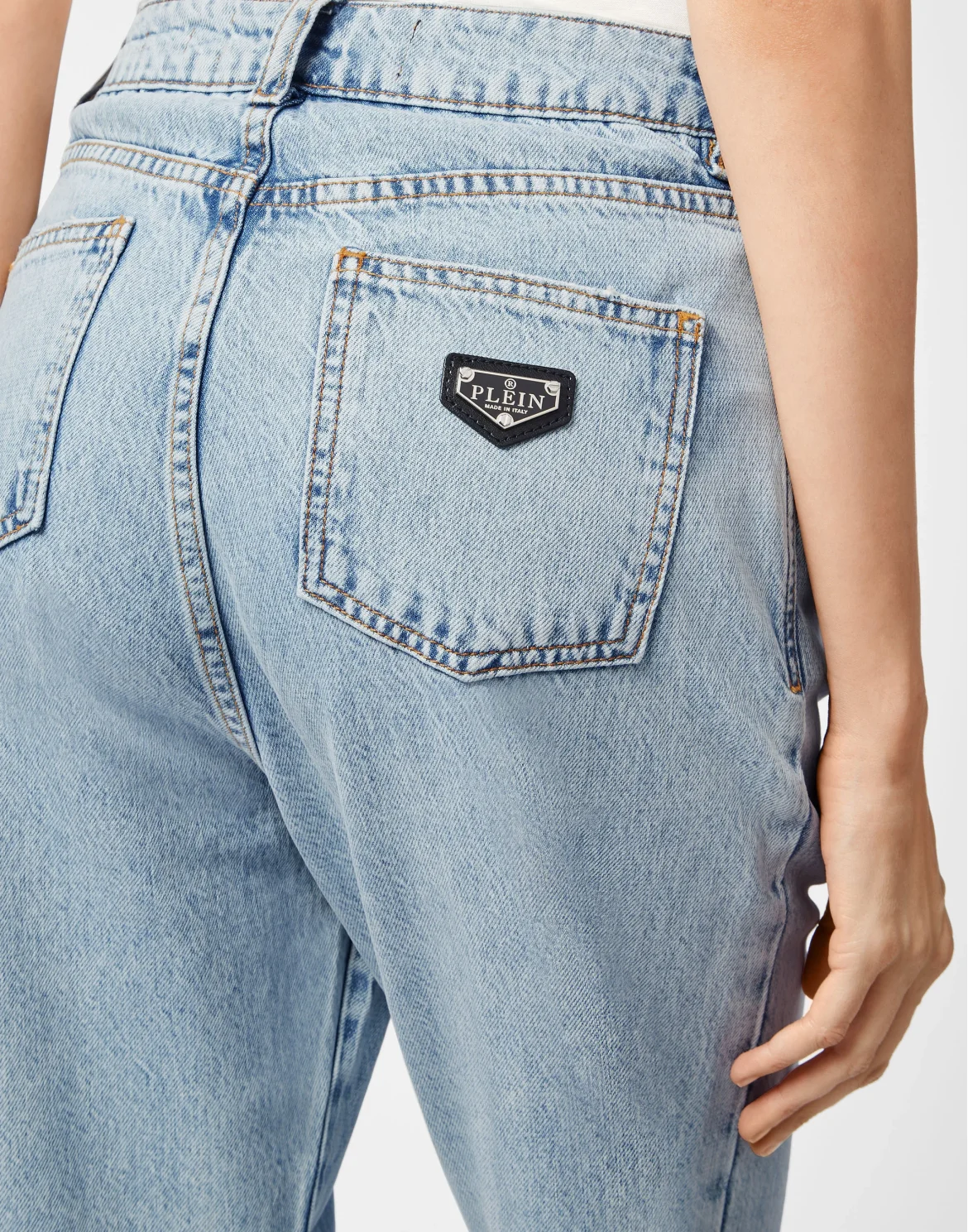 Denim Loose Fit Iconic Plein, цвет: Голубой