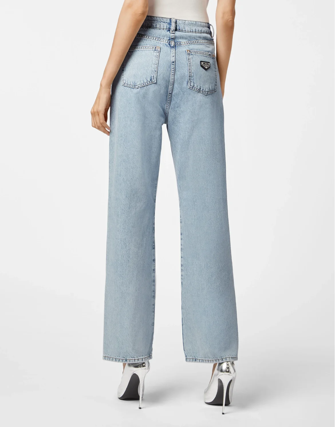 Denim Loose Fit Iconic Plein, цвет: Голубой