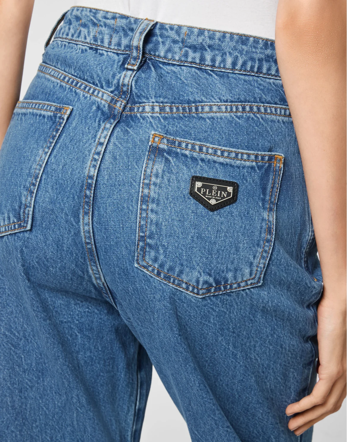 Denim Loose Fit Iconic Plein, цвет: Синий