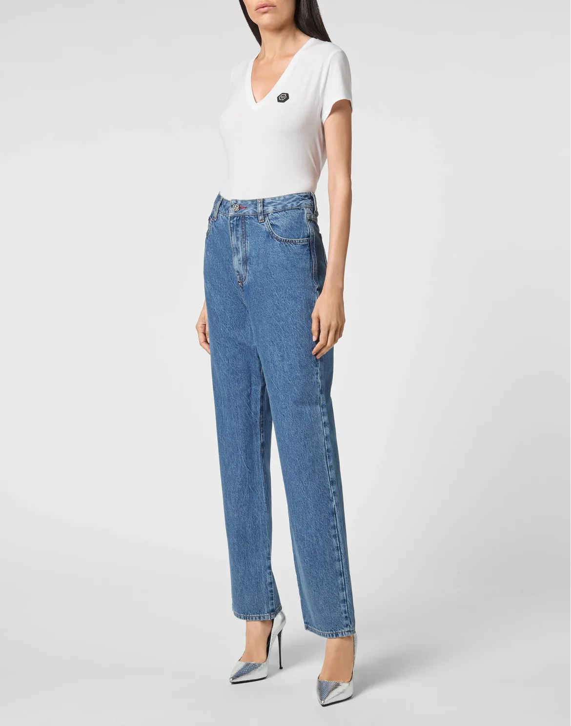 Denim Loose Fit Iconic Plein, цвет: Синий